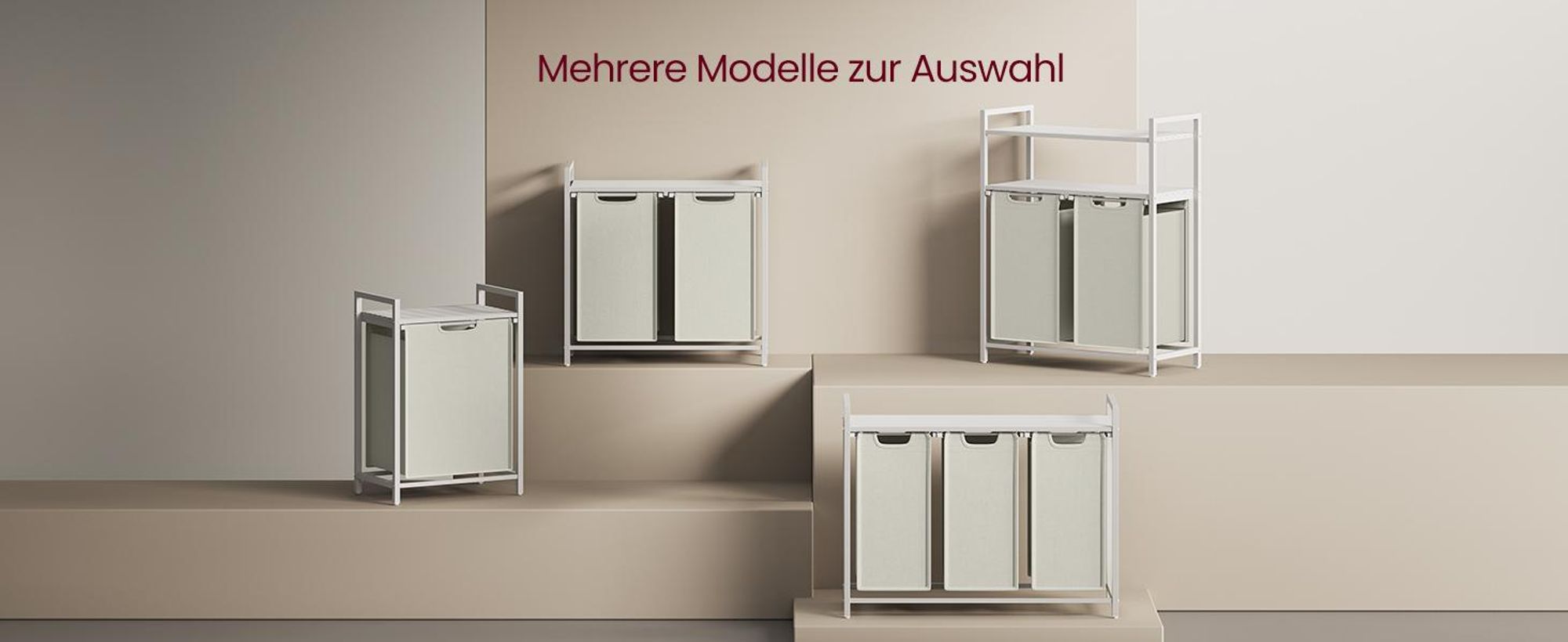 VASAGLE Wäschekorb 2 Fächer, mit Ablage, ausziehbar abnehmbar,  2 x 46 L