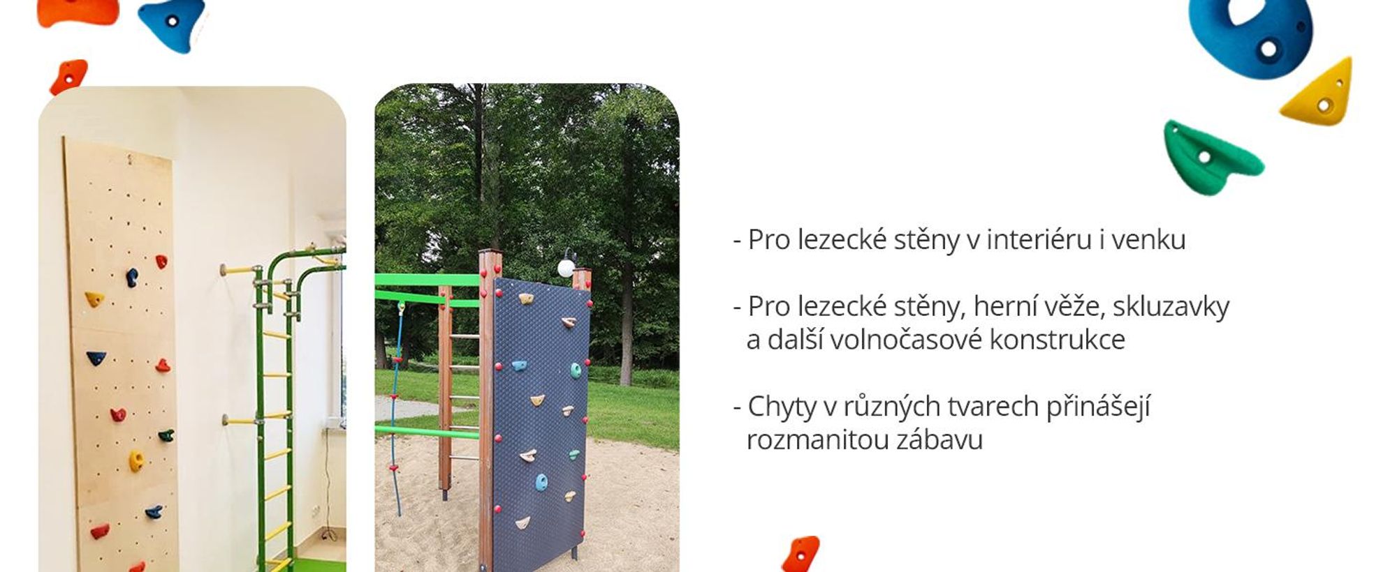 Create for you® – Lezecké Kameny Outdoor a Indoor - Úchyty na Lezení s Montážními Šrouby - pro Venkovní Zábavu Dětí - 5 Kusů