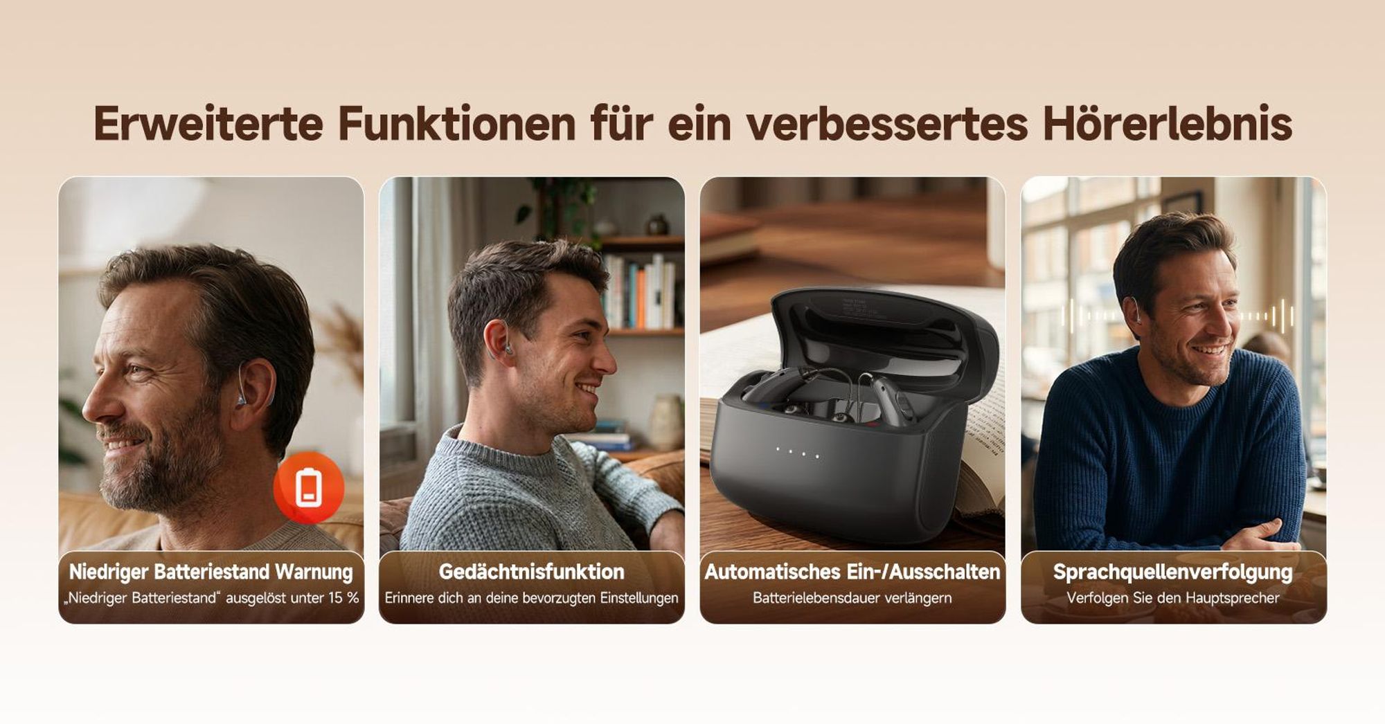 Retekess TE105 RIC Hörgerät mit Bluetooth und App-Unterstützung, IP68 wasserdicht, 84H, 5 Modi,für mittelgradigen bis hochgradigen Hörverlust Senioren