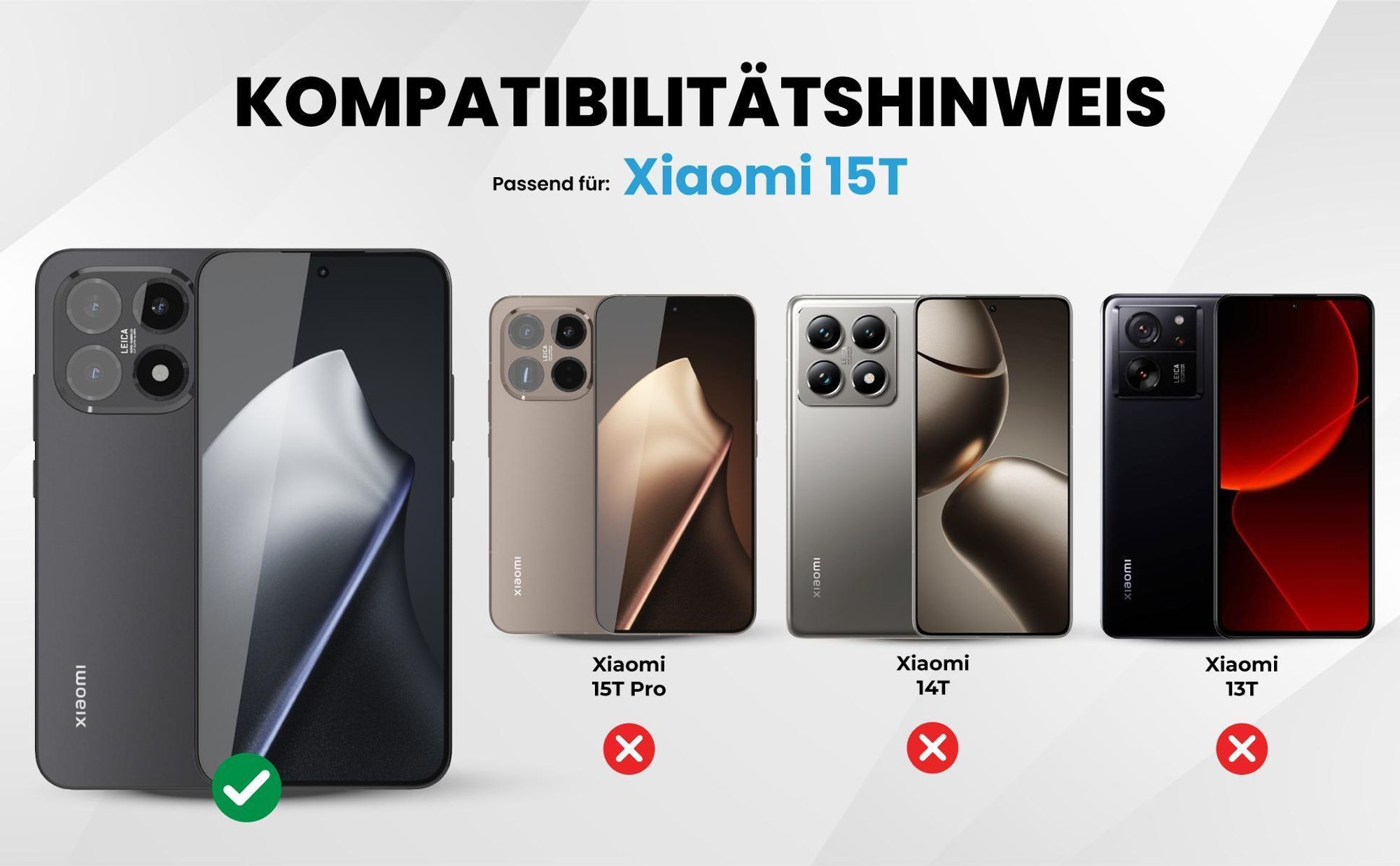 Kompatibilitätshinweise Hülle für Xiaomi 15T
