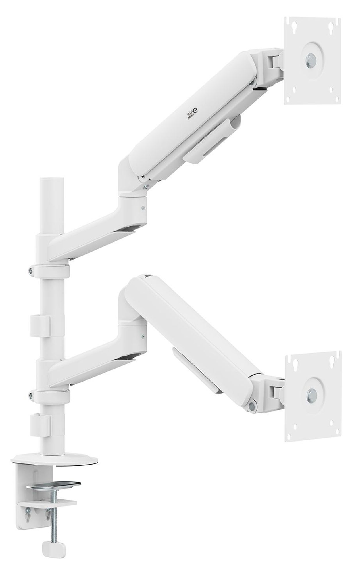 Ergo Office-Halterung/Aufhängung für 2 Monitore Gasfeder, 17"-32" 1-10 kg mattweiß ER-692 W