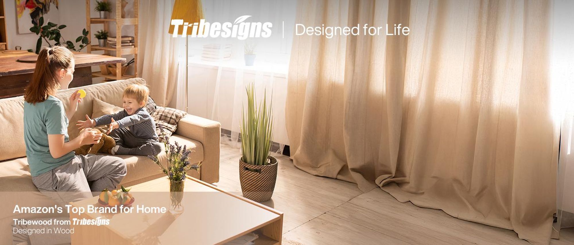 Tribesigns Couchtisch Holz, 120 cm rustikaler rechteckiger Teetisch mit Metallrahmenbeinen Wohnzimmer, Zuhause, einfache Montage, Braun und Schwarz