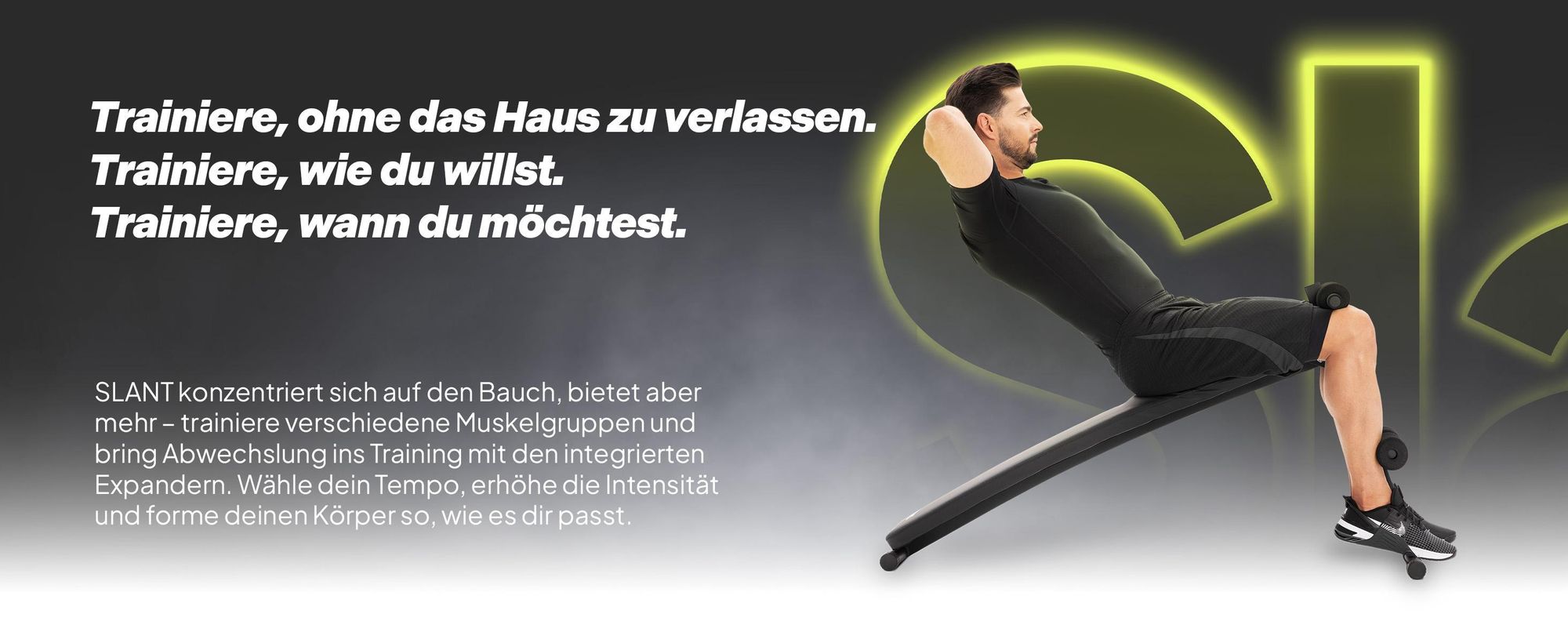 Zipro Schrägbank Slant – Klappbare Bauchtrainer Hantelbank mit Expandern Verstellbare Trainingsbank für Zuhause Negativbank für Sit-Ups Belastbar