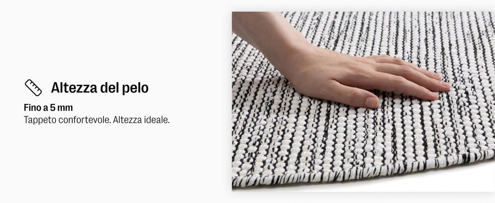 benuta tappeto soggiorno tappeto in cotone Ron Crema 120x170 cm tappeto soggiorno cotone rettangolare