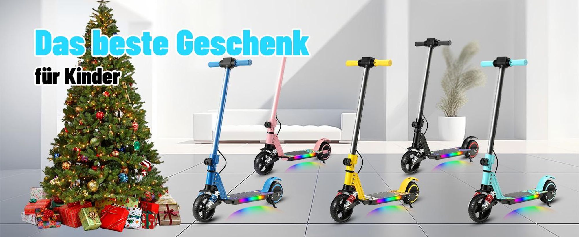 Elektroroller Kinder Himmelblau