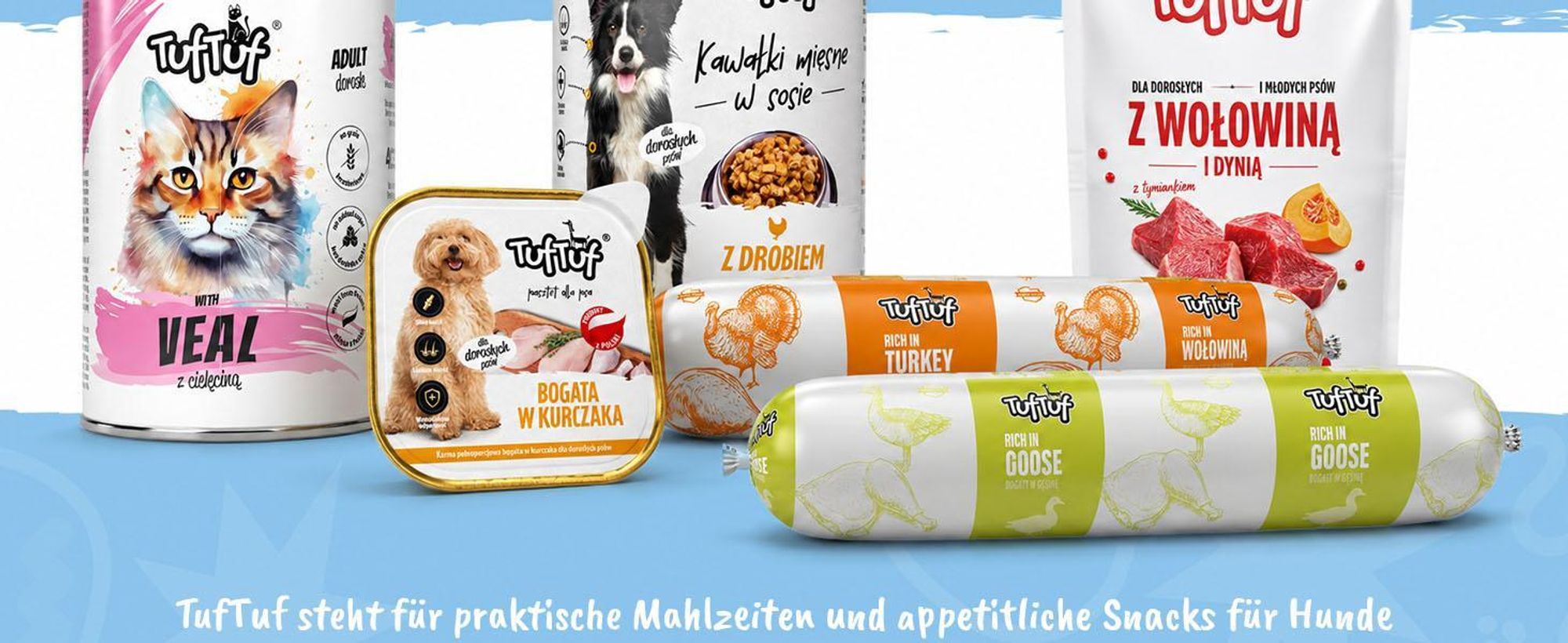 TufTuf | Hundefutter Kaninchen - Nassfutter Set 6x400g Dose - Dosenfutter fur Hund