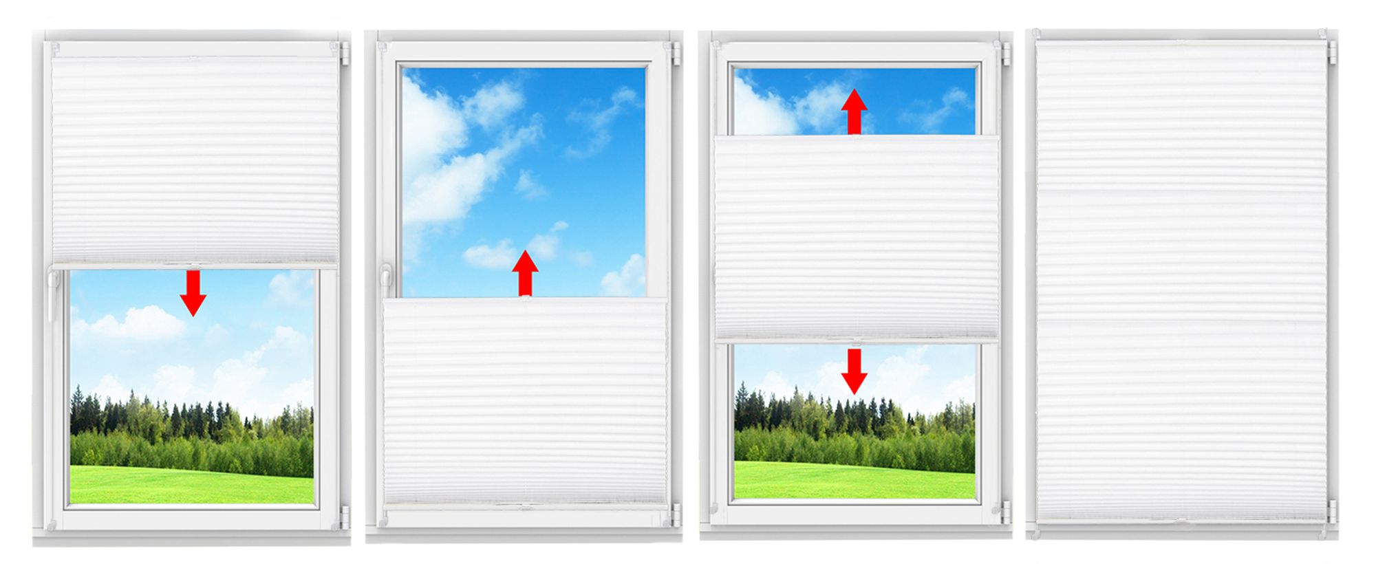 WOLTU Plissee Klemmfix ohne Bohren Easyfix Weiß, 60x120 cm