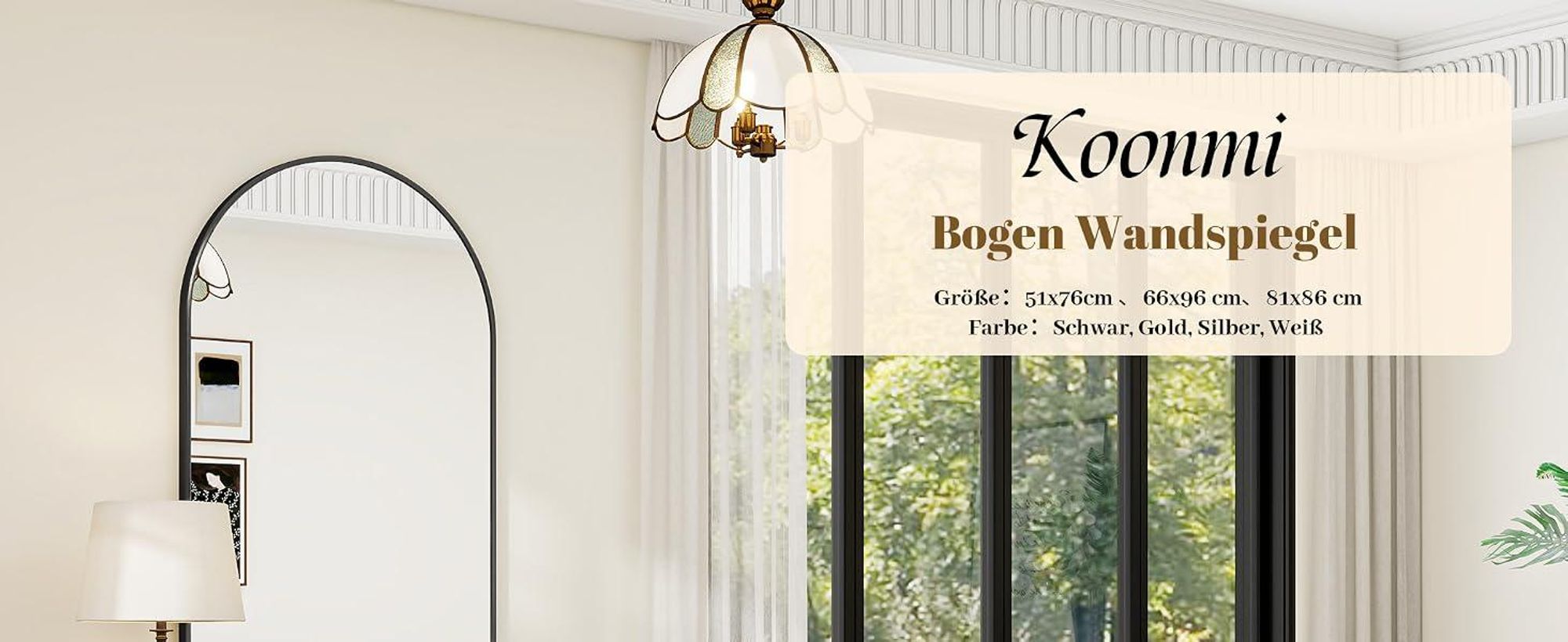 Koonmi Wandspiegel 51×76cm mit Aluminiumrahmen,dekorativer HD Wandspiegel Schminkspiegel für Badzimmer, unbrechbarer Spiegel Schwarz