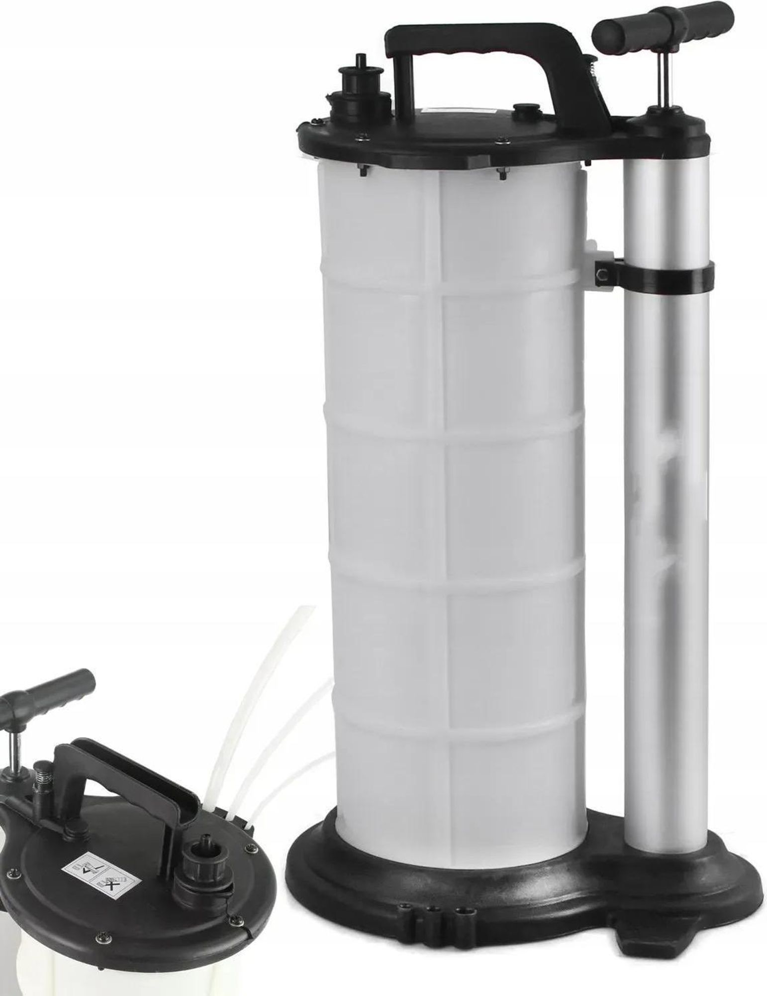 ELMAX | pompy ssące do oleju, 9l, pompa ręczna, 3 sondy, 4-6mm, strzykawka do oleju, pistolet do odsysania oleju, odsysanie cieczy, pompa napełniająca, odpowiednia, oleje przekładniowe, płyn chłodzący, odciągacz miski olejowej