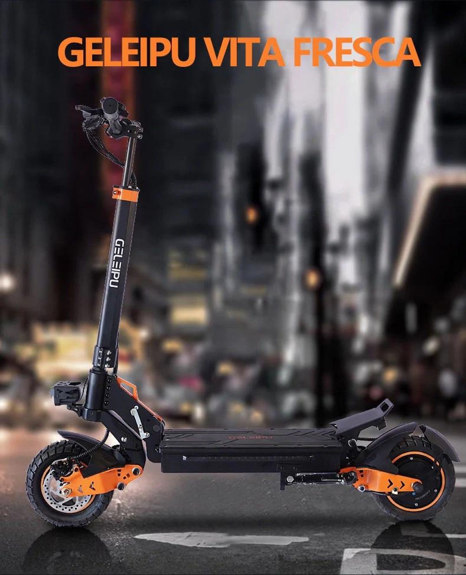 GELEIPU Z1 - Batteria 48V20AH Pneumatici Da 10" Freno A Disco - Nero