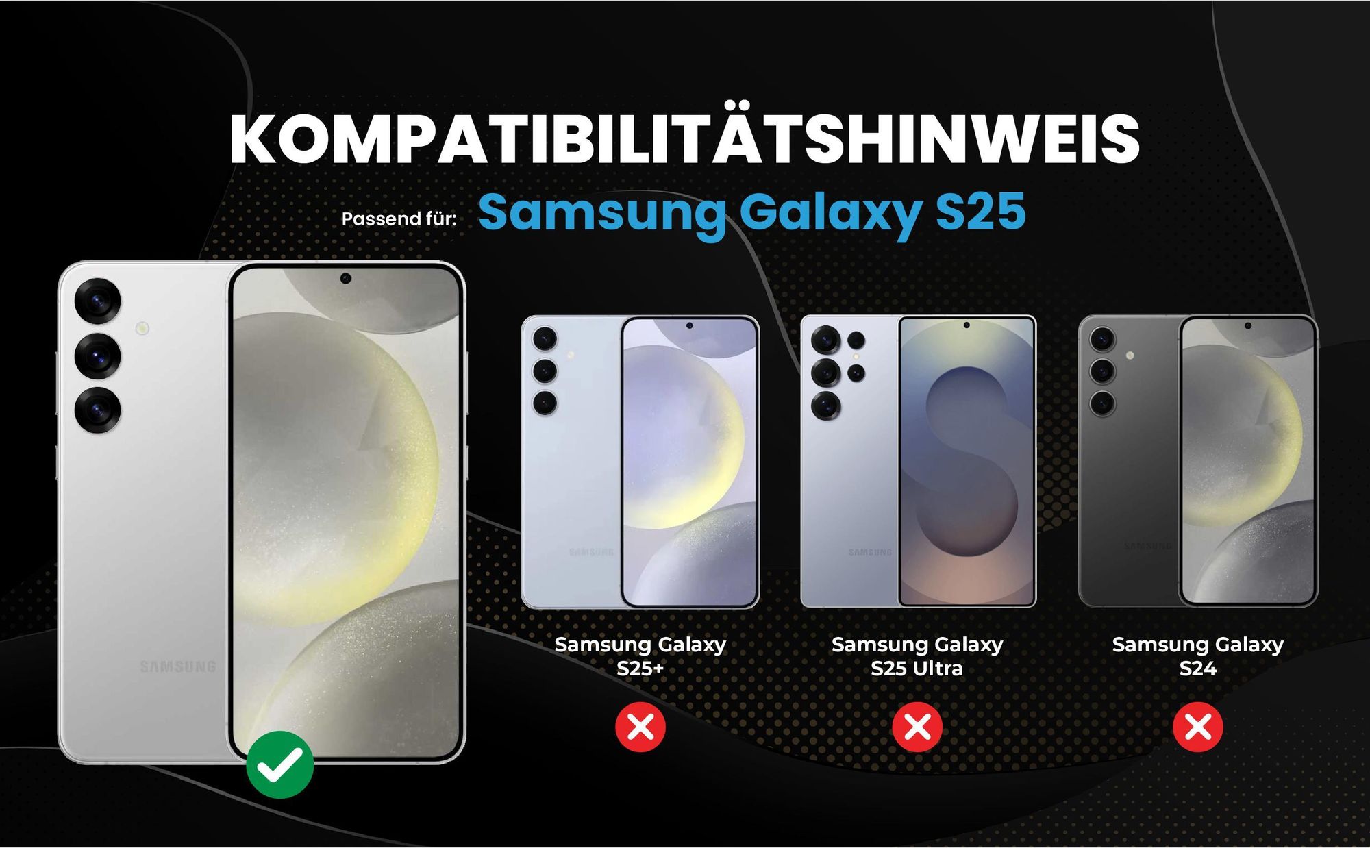 Kompatibilitätshinweise Hülle für Samsung Galaxy S25
