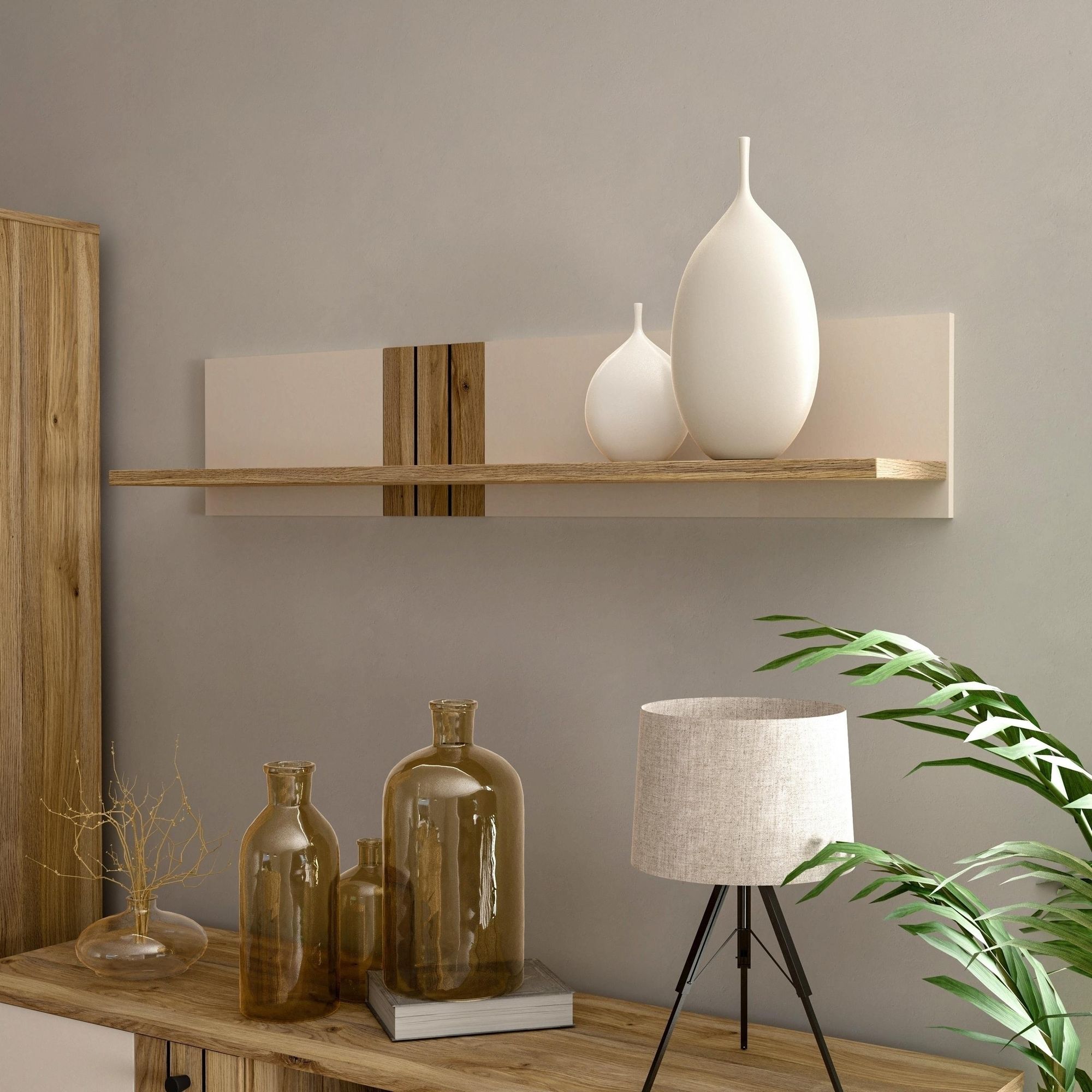 KILLARNEY Wandboard – Wandregal im Industrial-Stil mit großzügiger Ablagefläche