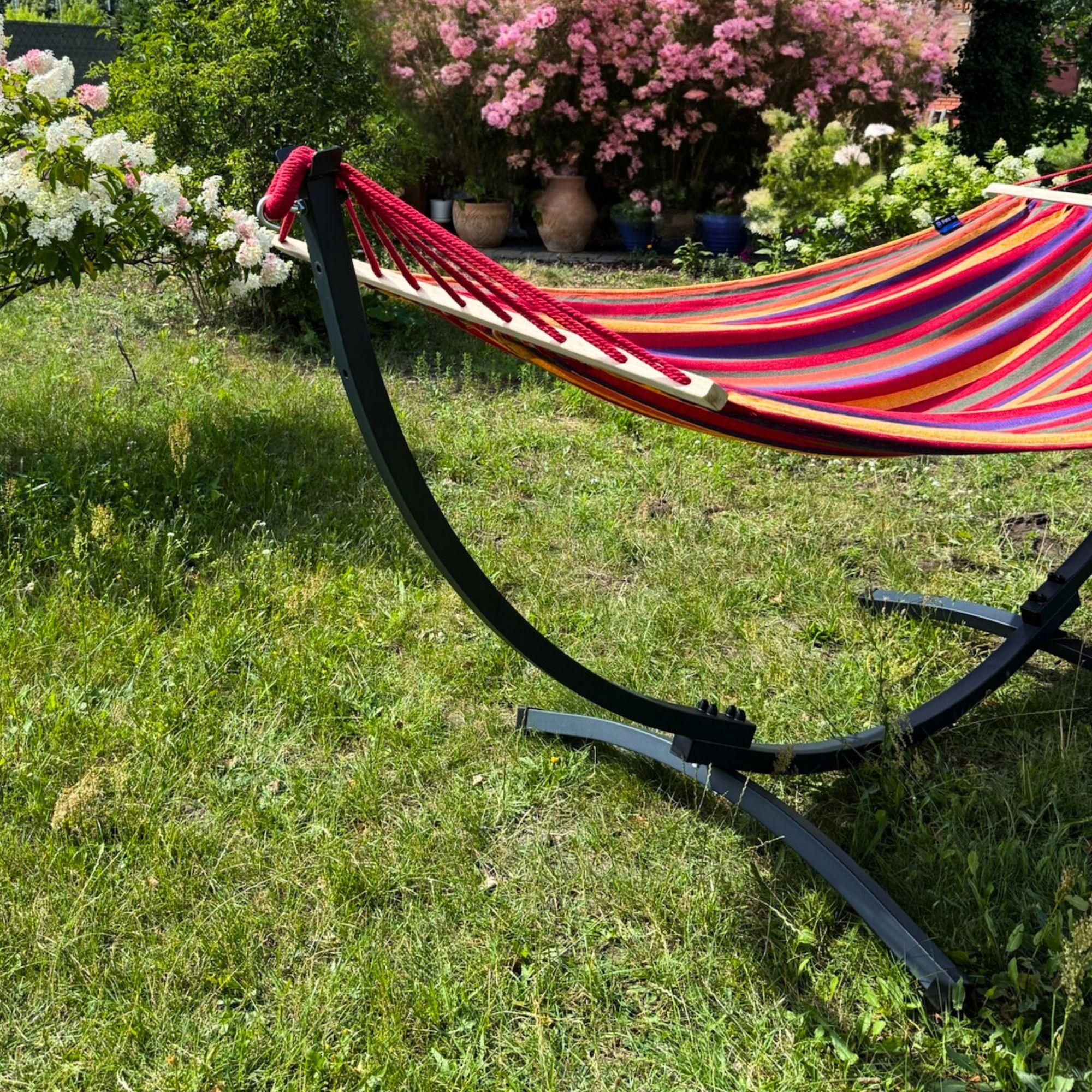 Potenza Hngematte mit Gestell fr Balkon & Garten