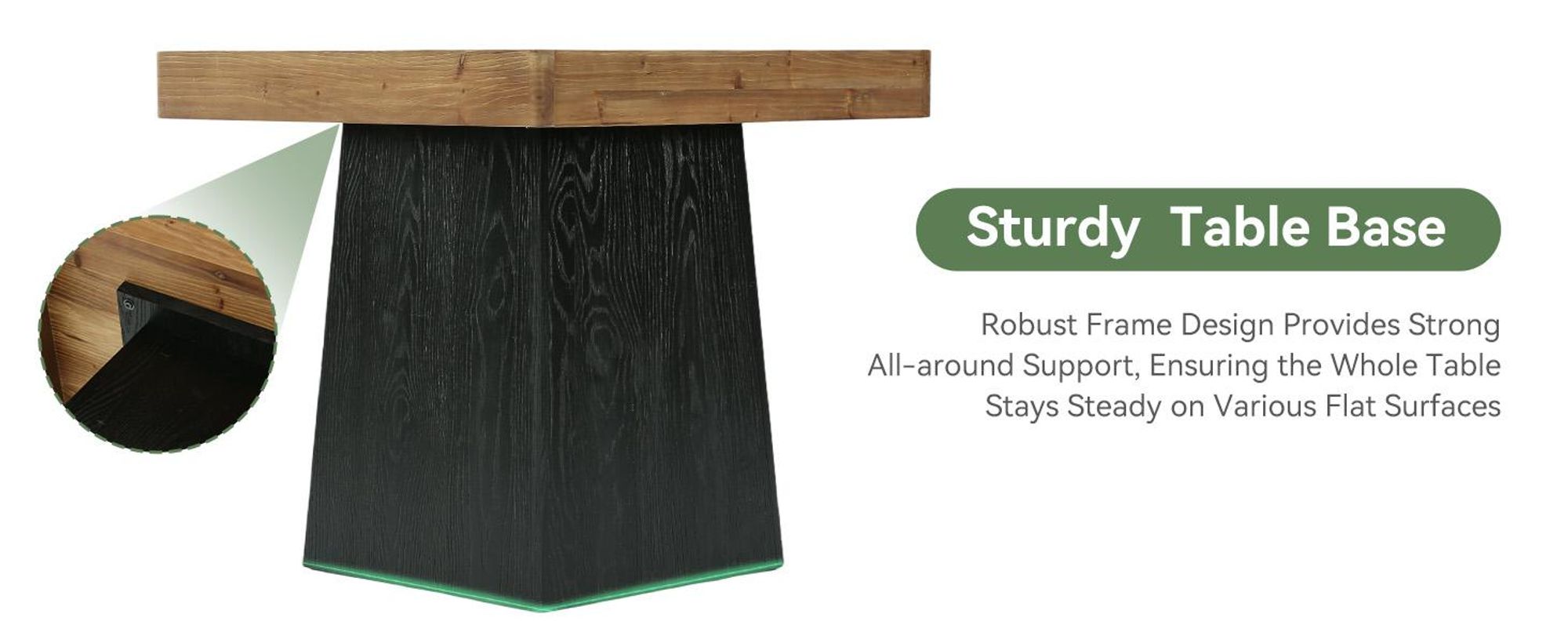 Tribesigns Esstisch Küchentisch Holz für 2–4 Personen, 80 cm Esszimmertisch klein quadratisch Küchentisch für kleine Räume,für Esszimmer, Wohnzimmer