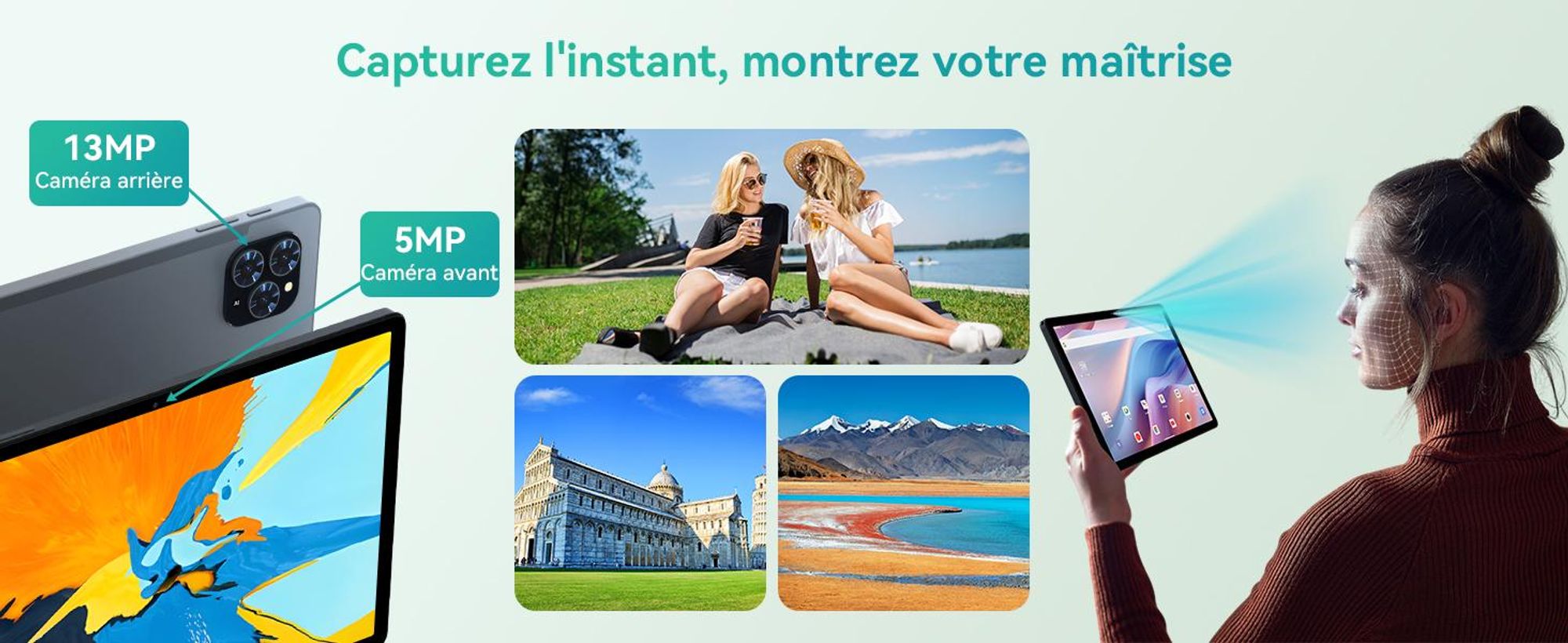 KINGRID T90 Tablet 11 pouces, Android 16,24GB(8+16)RAM+128GB ROM(2TB TF), 5G WiFi, stylet/souris/clavier, 8000mAh, 16MP+8MP, Widevine L1, Gemini AI Tablet