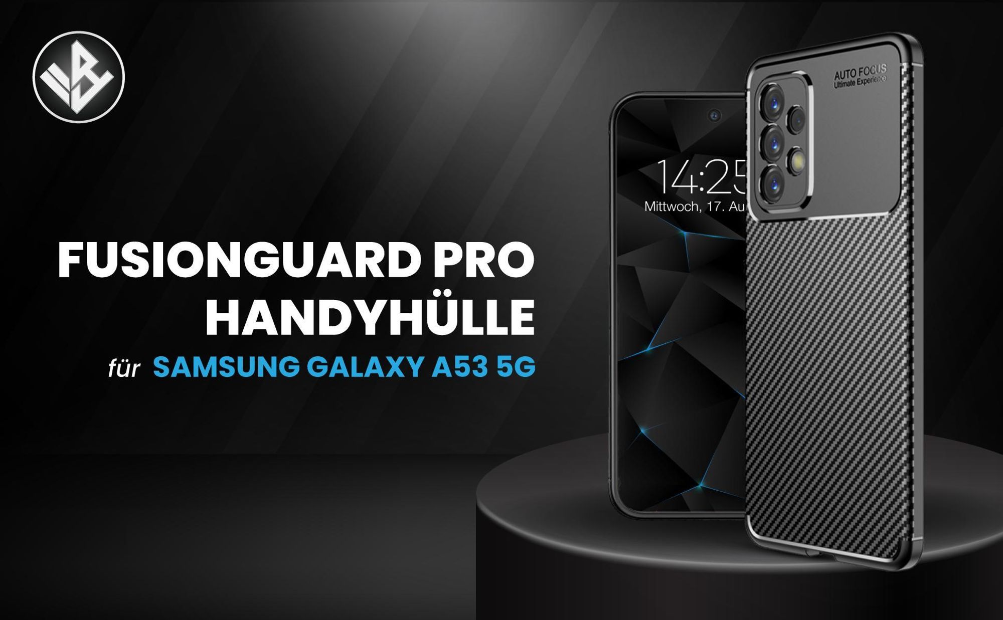 Schwarze ergonomische Schutzhülle für das Samsung Galaxy A53 5G