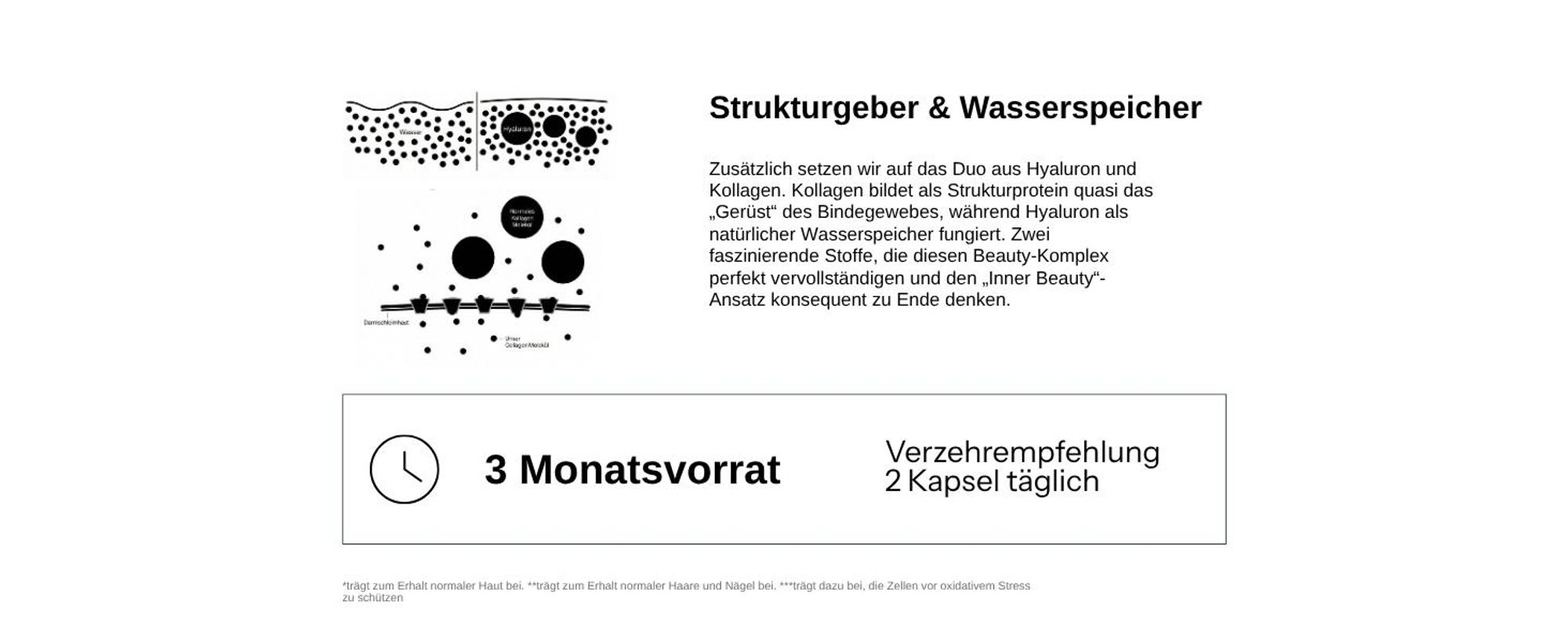 Hyaluron und Kollagen: Qualitaetsmerkmale im Ueberblick