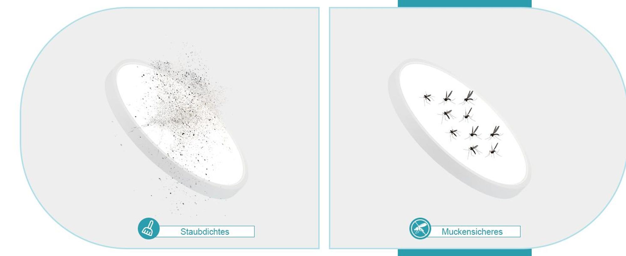 ZMH Deckenlampe LED Deckenleuchte Flach 15W Rund Flurlampe 4000K Badezimmer Deckenbeleuchtung Ø18cm Badlampe Decke Schlafzimmerlampe Klein Küche