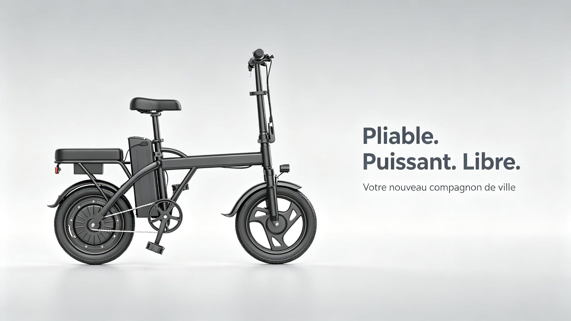 Vélo électrique pliant X14, 250W, 48V 15,6Ah, autonomie 80 km, protection de sécurité BMS, charge maximale 120 kg