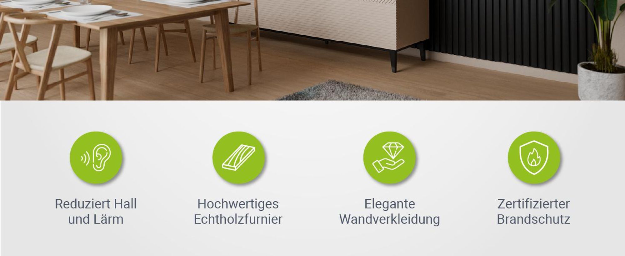 Juskys Wandpaneele Akustik 4er Set 2,88 qm - Verbesserte Akustik durch schallabsorbierende Materialien - Schwarz
