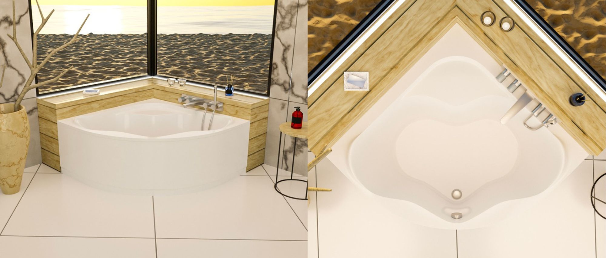 Baignoire Selma 150x150 cm