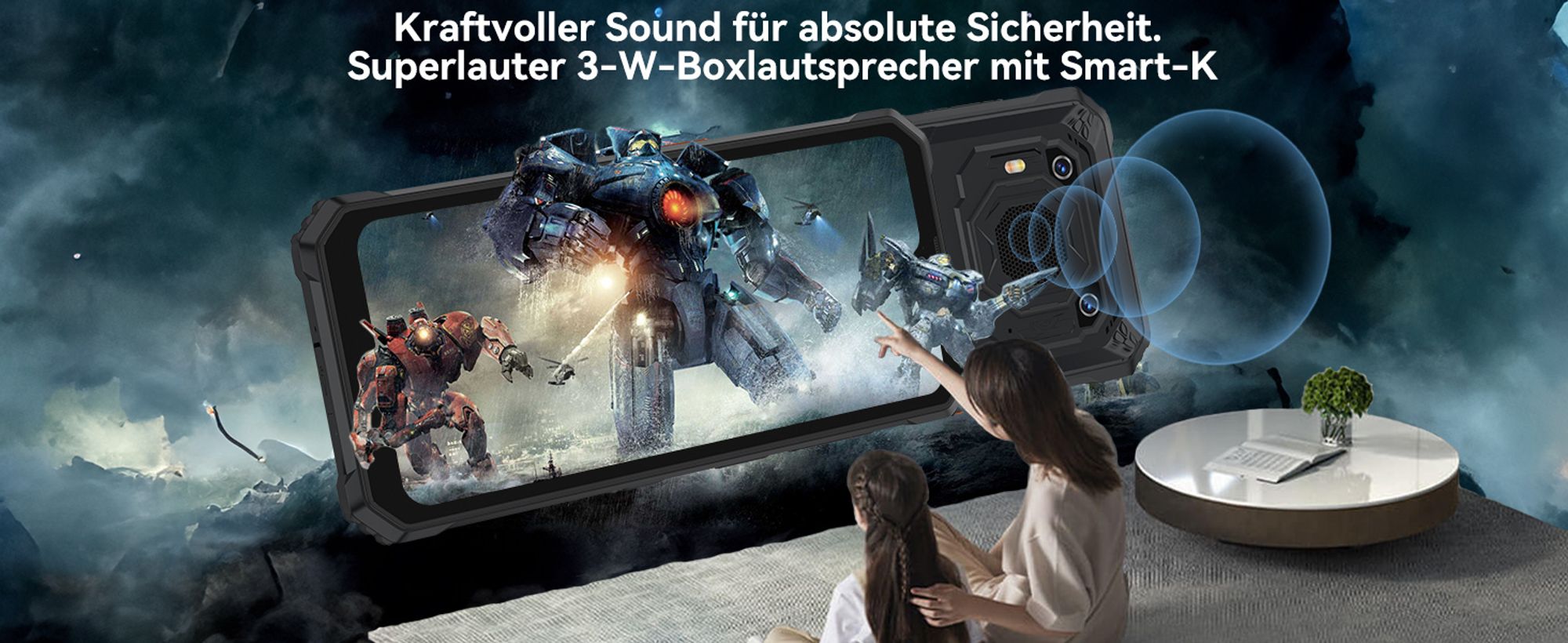 Blackview BV6200 Pro(12GB+128GB) Outdoor Handy Ohne Vertrag, 13000mAh Akku, Helio P35, Super loud 3W Speaker, Octa Core, 13MP+8MP, 18W Fast Charging