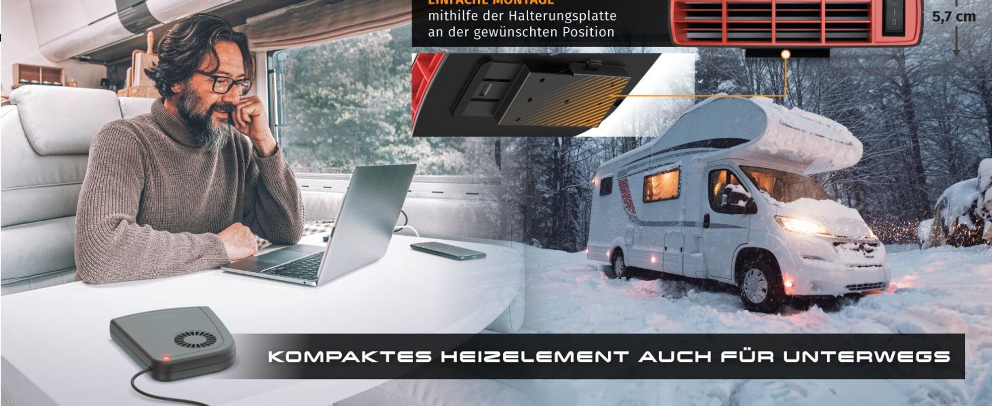 Brandson Heizlüfter 1400W, Innenraumheizung, mobile Auto Heizung, PKW, Überhitzungsschutz, Entfroster Standheizung, Schwarz/Rot