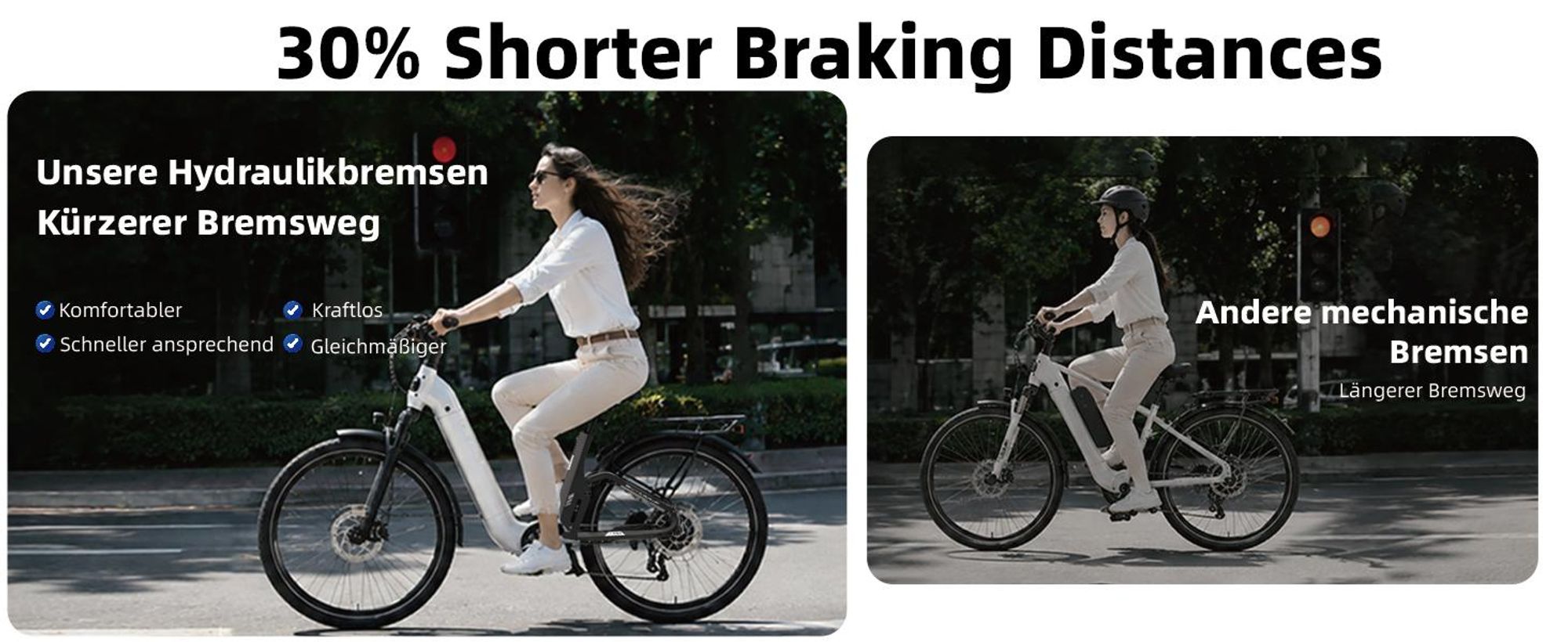 TTGO E-SUVO S6 E-Bike 28 Zoll Damen Herren, SUV, Fully, 48V 720Wh bis zu 140km, 70NM,Bremslicht,7 Gang Shimano, Softtail Elektrofahrrad Pedelec Weiß