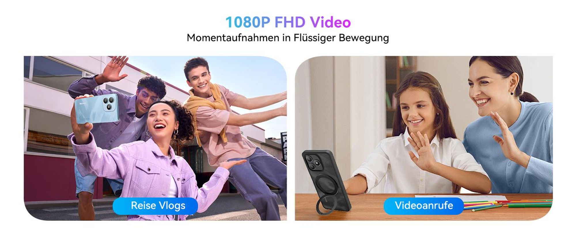 Blackview Wave 9C  6.56" Handy Ohne Vertrag, 12+64GB, 5000mAh, Dual SIM, Android 15, 1080P, Face ID, Fingerabdruck-Entsperrung