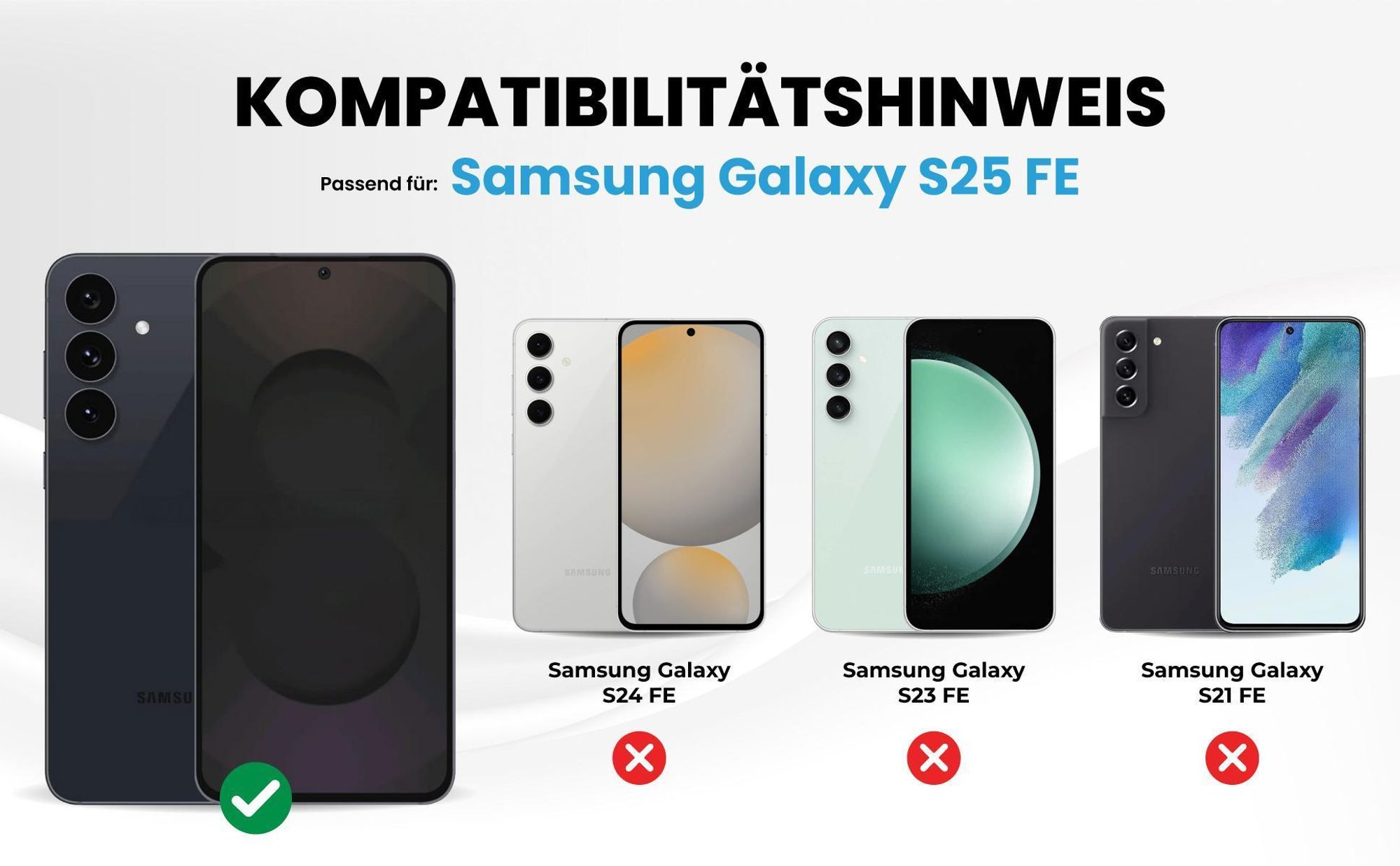 Kompatibilitätshinweise Hülle für Samsung Galaxy S25 FE