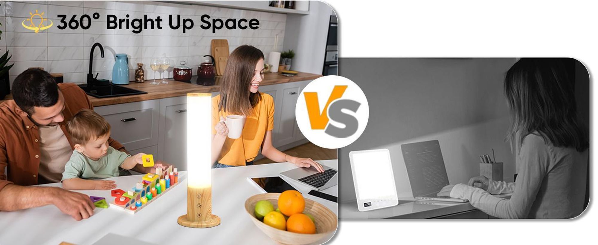 10000 Lux, 5 Brightness Levels UV-frei, Mit 3 Farbtemperaturen, Einstellbare Helligkeit, Lichttherapielampe,Vollspektrum-Licht Tageslichtlampe