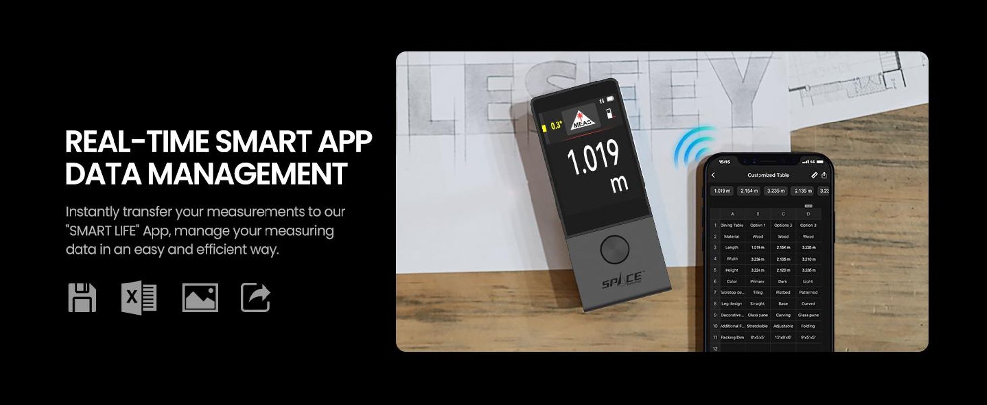 MiLESEEY D9 Pro Telemetro Laser con Touchscreen IPS Tecnologia P2P App