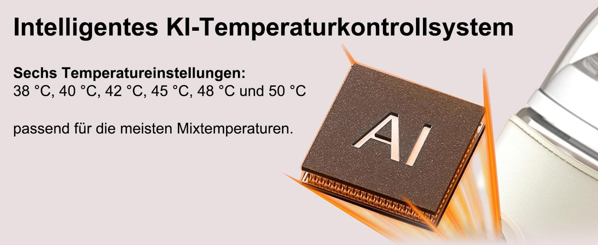 Tragbarer Flaschenwärmer für unterwegs, 8000-mAh-Akku & 18 W Schnellaufheizung für 6–10 Stunden Wärmespeicherung mit 6 Temperaturstufen (38–50 °C)