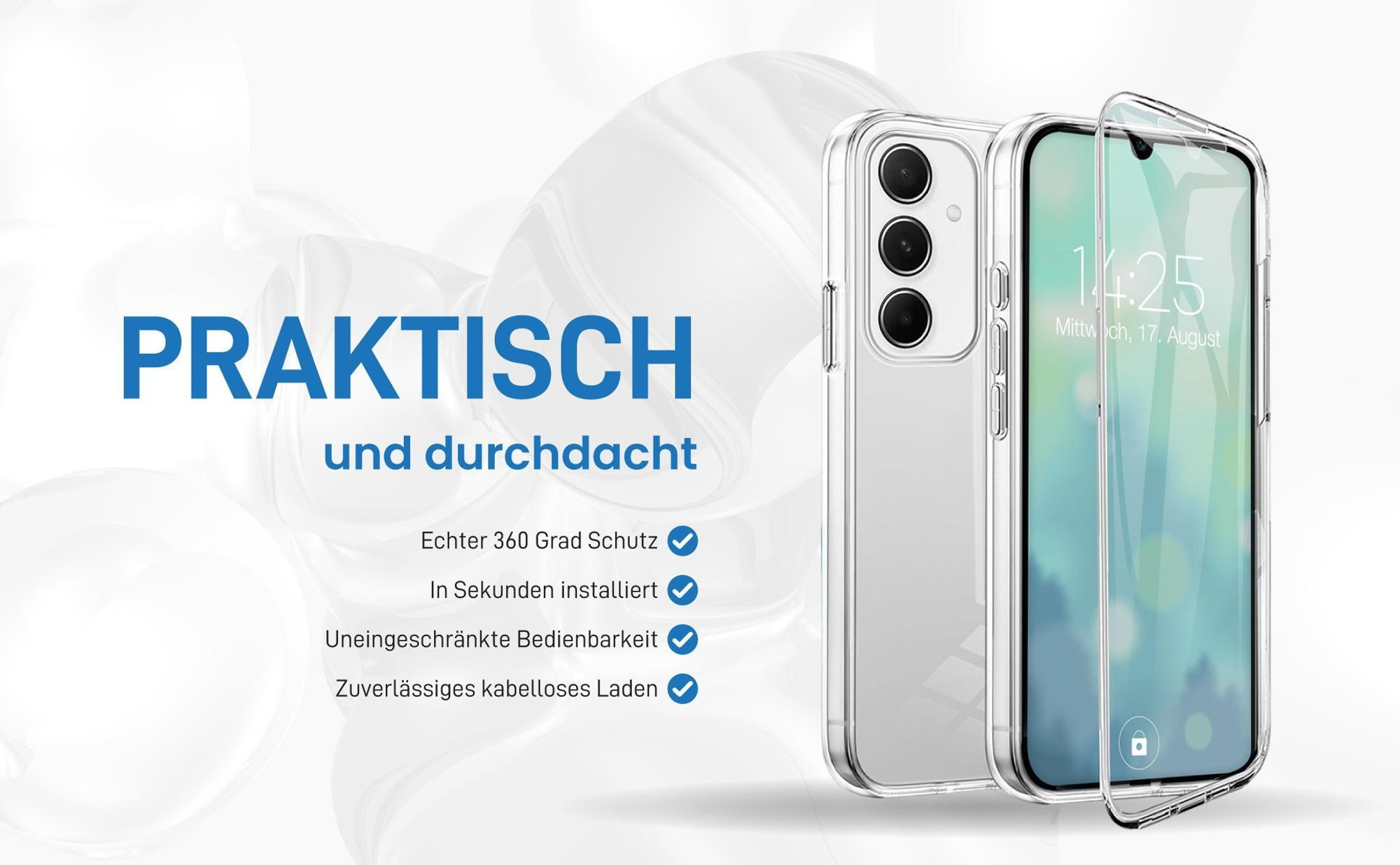 Rundum Schutz Hülle für Samsung Galaxy A05s mit Touchsensibilität