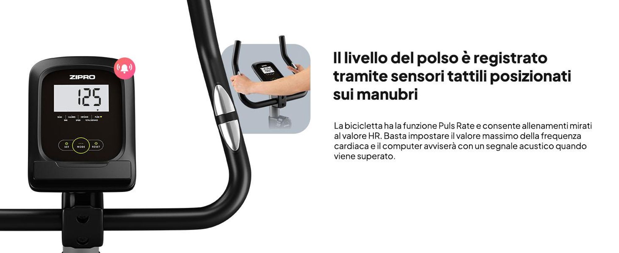 Zipro Drift cyclette per la casa Cyclette magnetica fino a 120 kg Magneti Cyclette Cyclette Fitness Cyclette Hometrainer Cyclette cardio Computer
