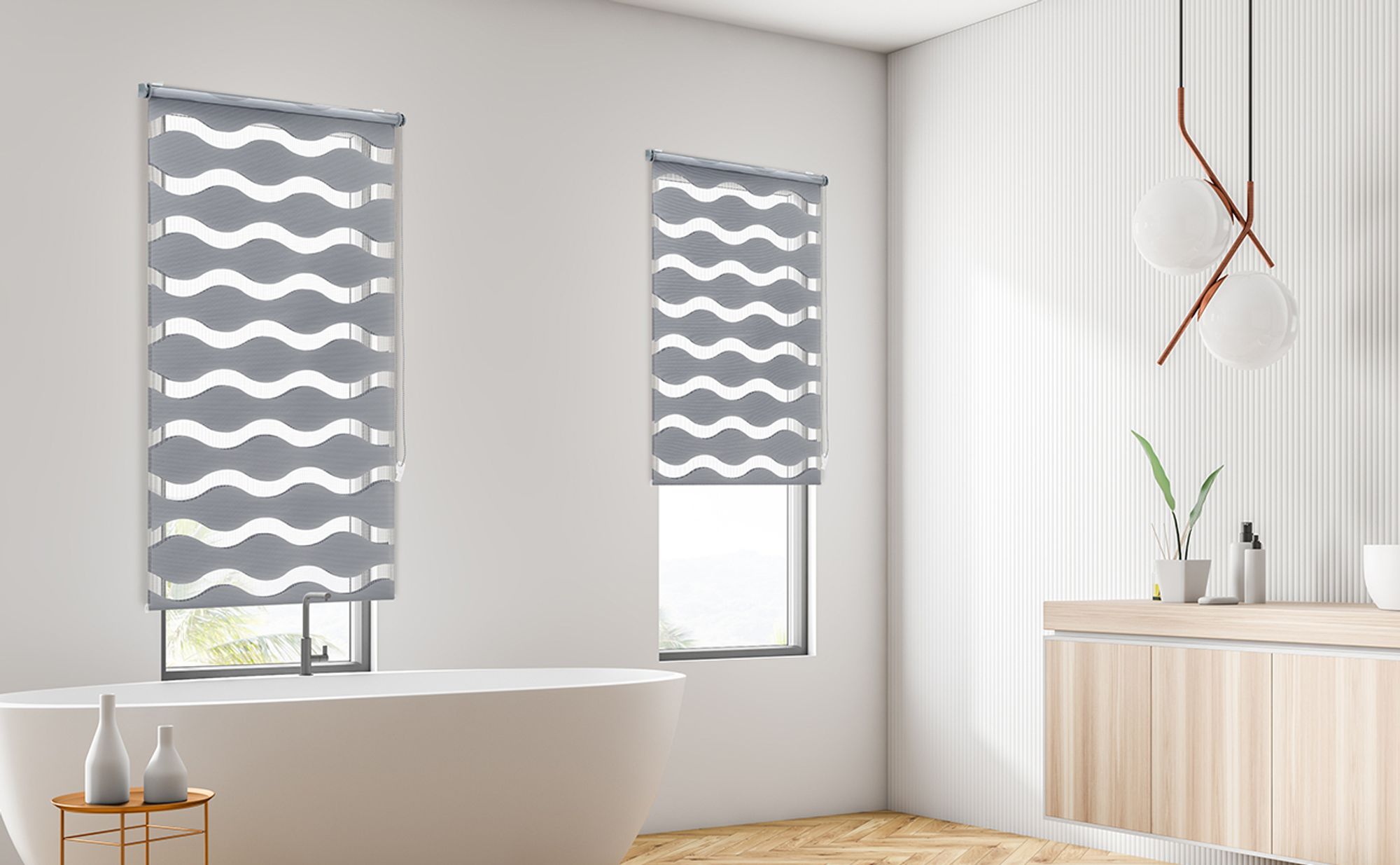 Doppelrollo Doppelrollo Wellen Duo-Rollo Klemmfix ohne Bohren Doppelrollo Welle 80x210cm Dunkelgrau