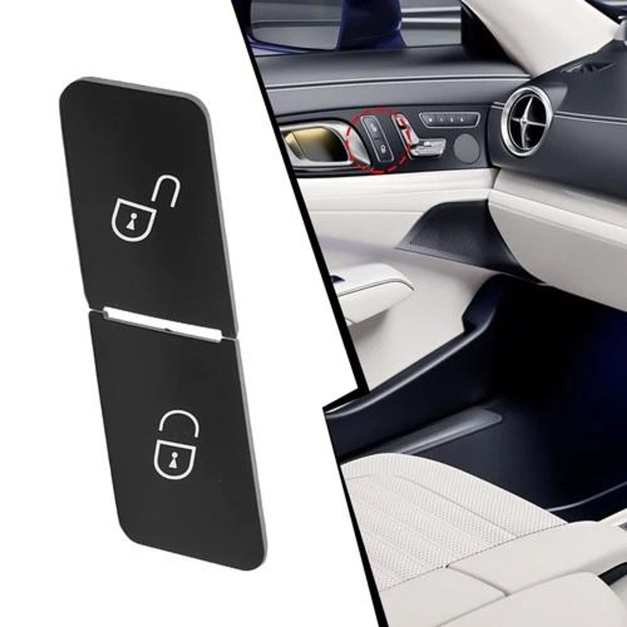 Schalterknopf Für Zentralverriegelung Vorne Links Für Mercedes-Benz W176 W246 W204 W212 X204 W166 W292 W463 W156 W117