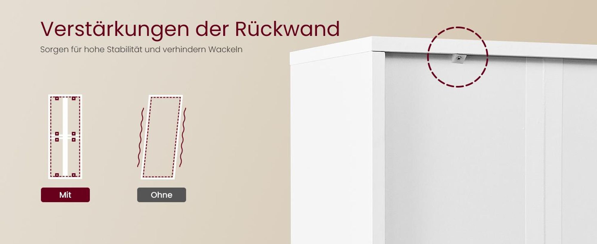 Bücherregal, 6-stöckiges hohes Regal, Standregal mit Türen und offenen Fächern, vielseitig einsetzbar