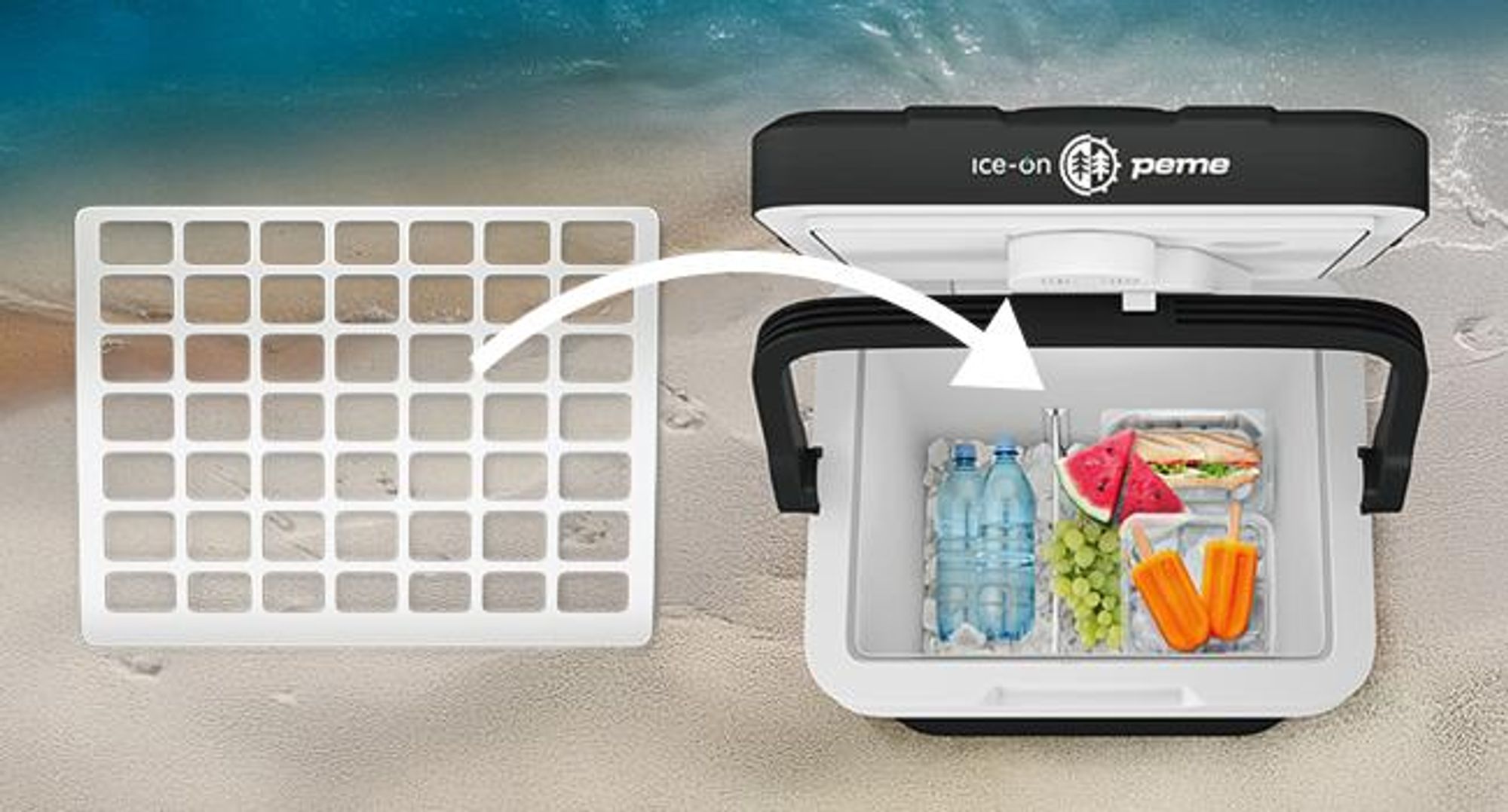 PEME Essential 23L Elektryczna lodówka turystyczna – termoelektryczna torba chłodząca, lodówka samochodowa, lodówka kempingowa, pojemnik do podgrzewania, USB, ECO, przenośna, do samochodu, mini, czarna