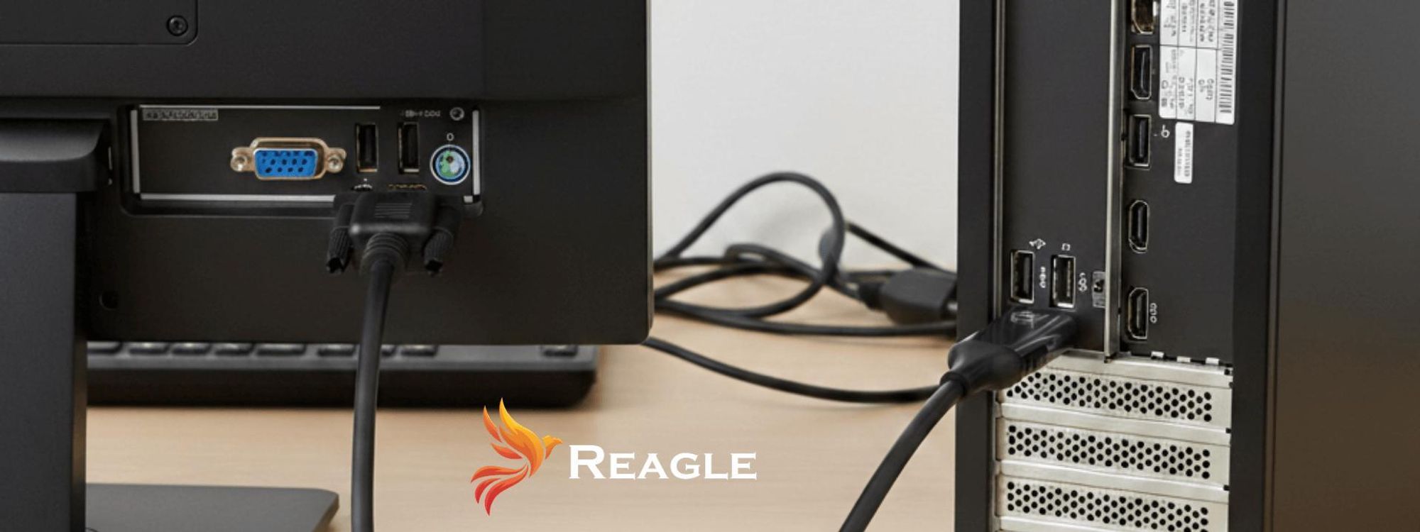 Reagle HDMI zu VGA Kabel 3M Adapter Konverter Full HD 1080p zu Monitor Unidirektionaler HDMI → VGA Betrieb