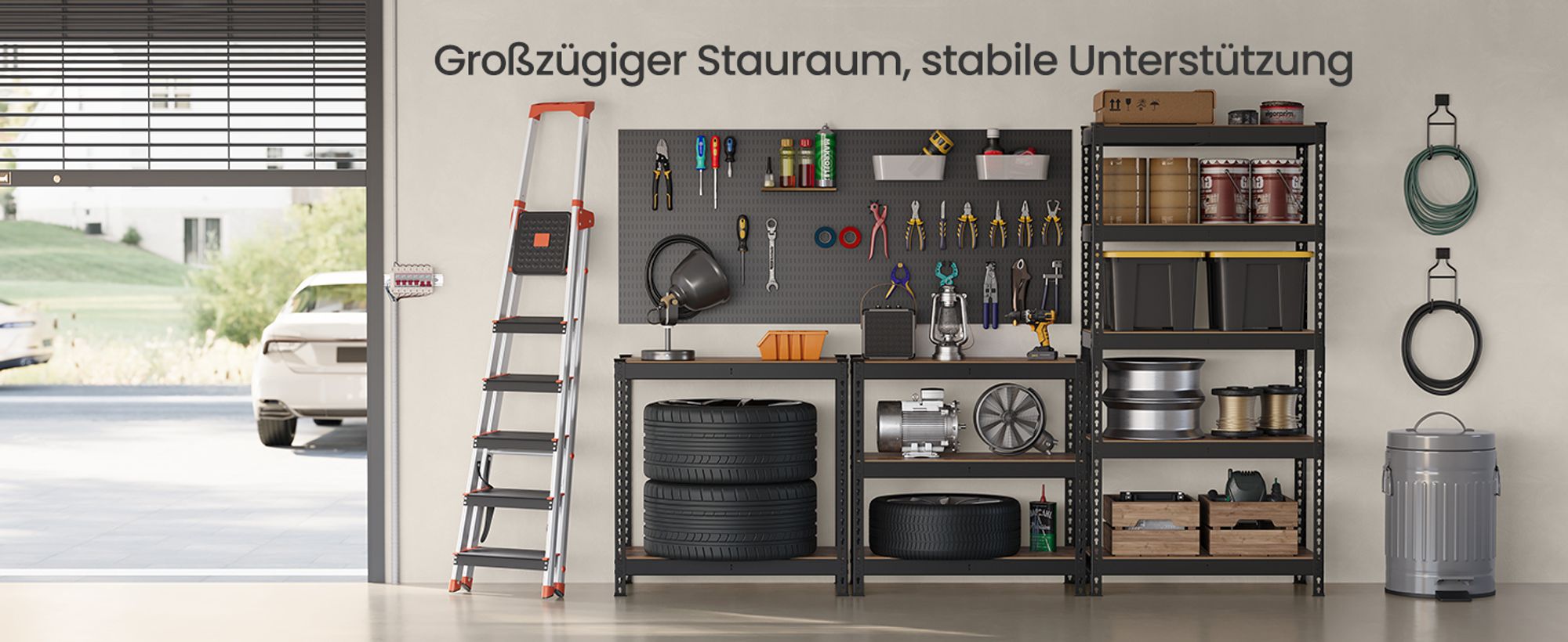 Großzügiger Stauraum, stabile Unterstützung