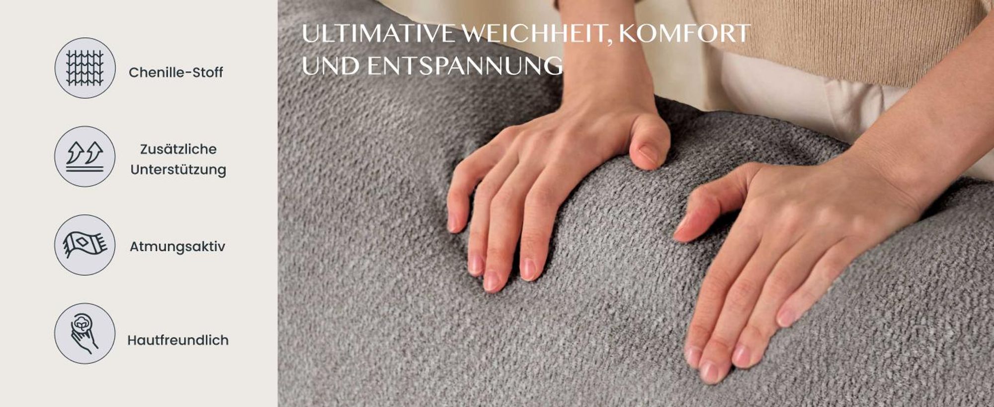 FLEXISPOT Mochi Pro Zero-Wall XXL Elektrischer Relaxsessel, 1,5-Sitzer mit 138 cm Sitzbreite, Fernsehsessel für Große&Schwere, Klemmschutz&USB-C, Grau