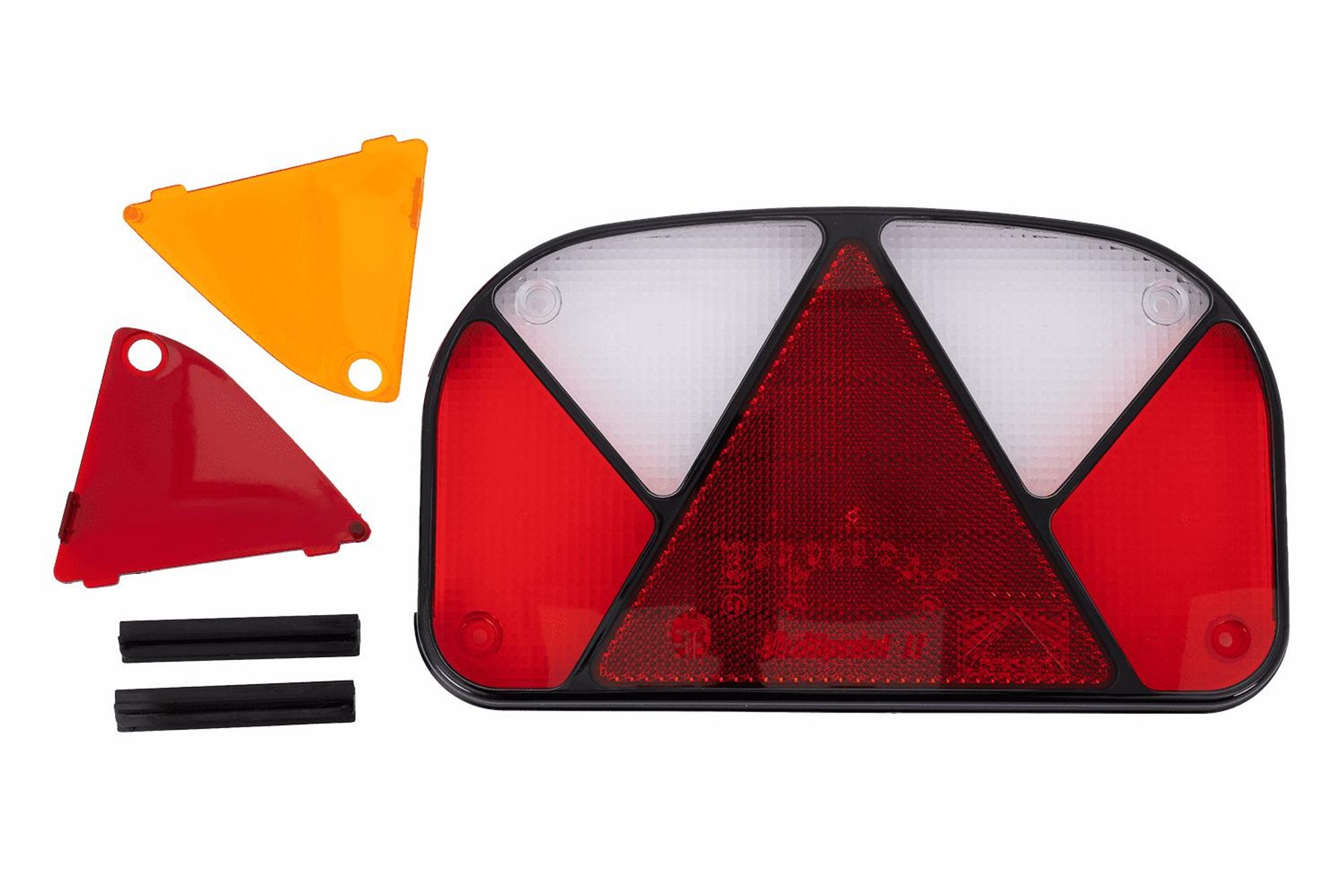 ASPÖCK Multipoint II Lichtscheibe Ersatzglas Universal 240 x 140 mm 6 Funktionen Links Rechts Anhänger E9 für Anhänger passend