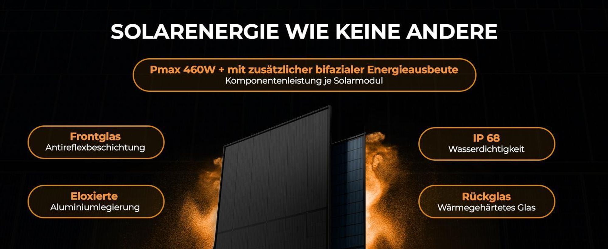 SUNNIVA 920W Balkonkraftwerk BIFAZIAL FULLBLACK komplett Steckdose VAYSUNIC VM800WE-BE-P2 800W Wechselrichter, Solaranlage 2x460W Glas Solarmodule