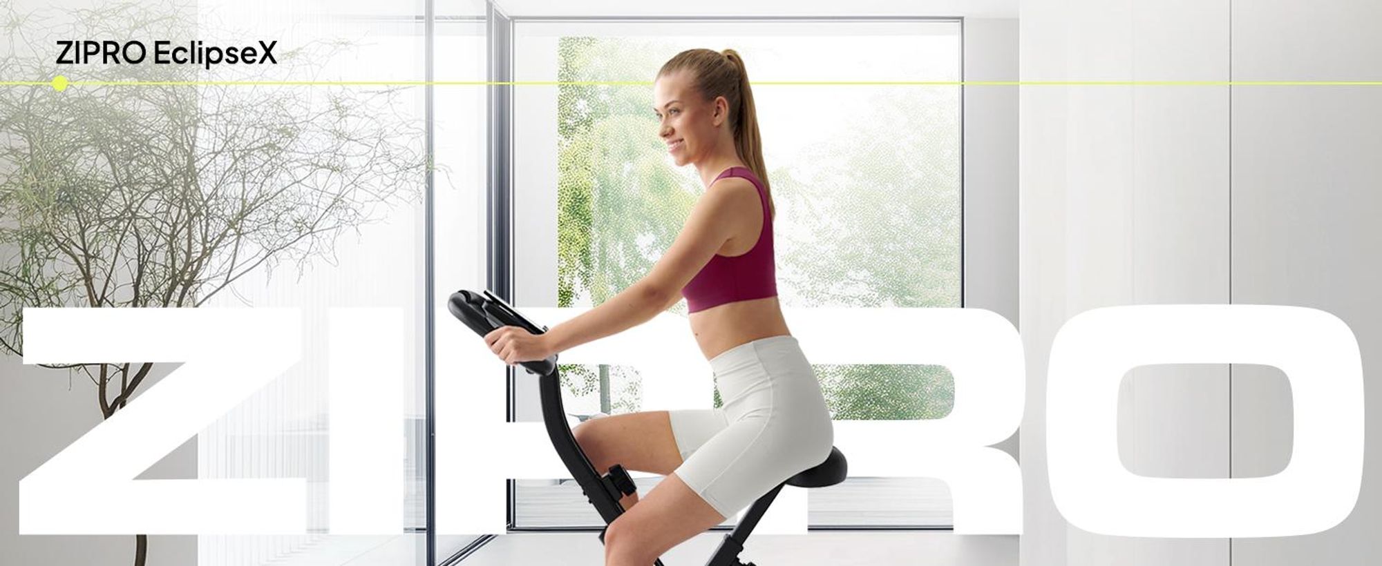 ZIPRO Heimtrainer Fahrrad Eclipse X Hometrainer klappbar platzsparend Magnetischer Ergometer Fitnessbike Cardio Fitnessgerät Puls leise Senioren 110kg