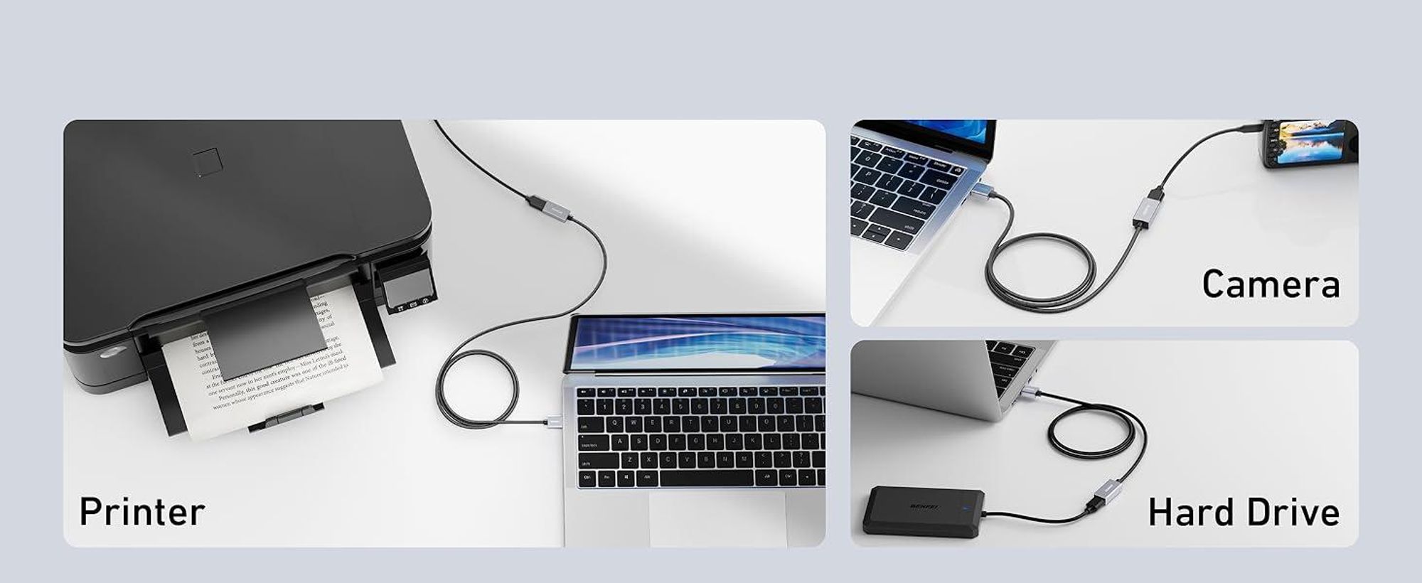 BENFEI Kabeladapter USB 3.0 Verlängerungskabel 2m 5Gbps