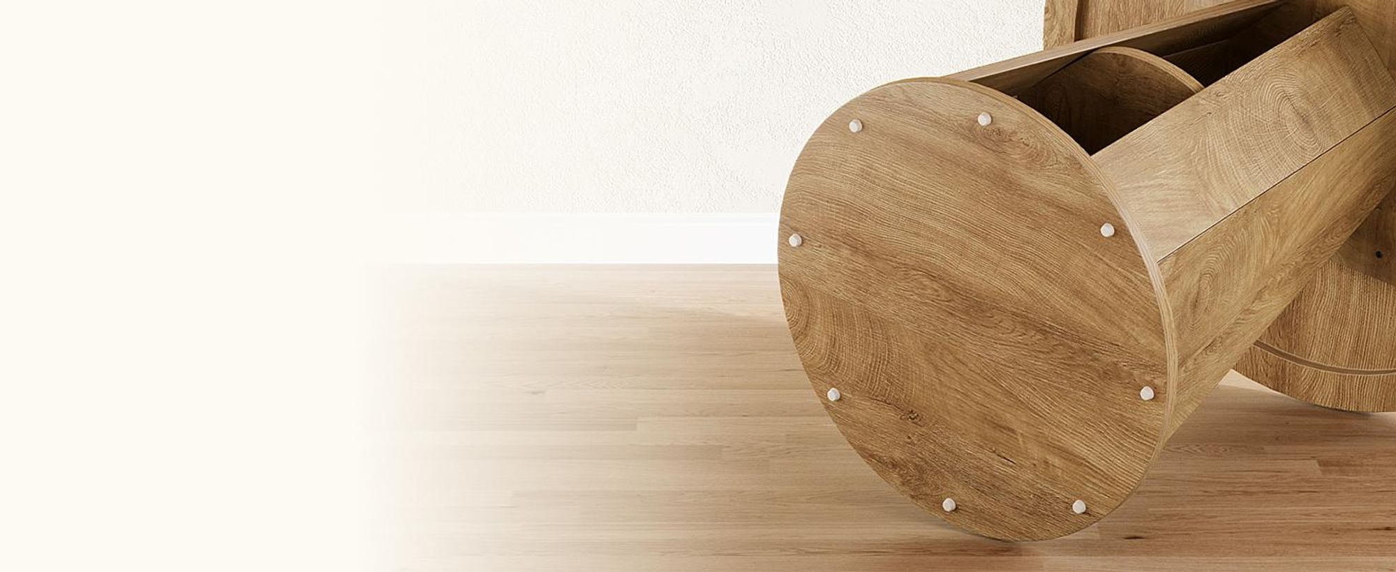 Tribesigns runder Esstisch für 2 Personen, 80 cm kleiner Küchentisch im Landhausstil aus Holz mit 2 Ablagefächern, kleine Räume, hellbraun