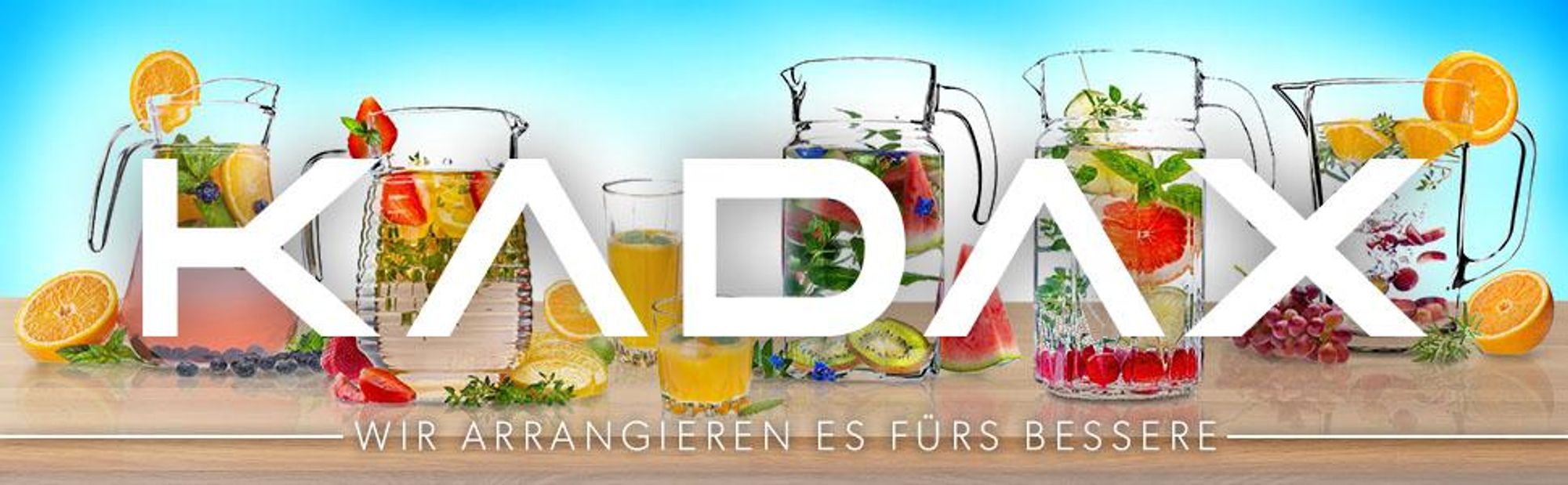 KADAX pichet, pot en verre, pot à eau avec bec verseur et poignée maniable, transparent, 1.1L, 1 pièce