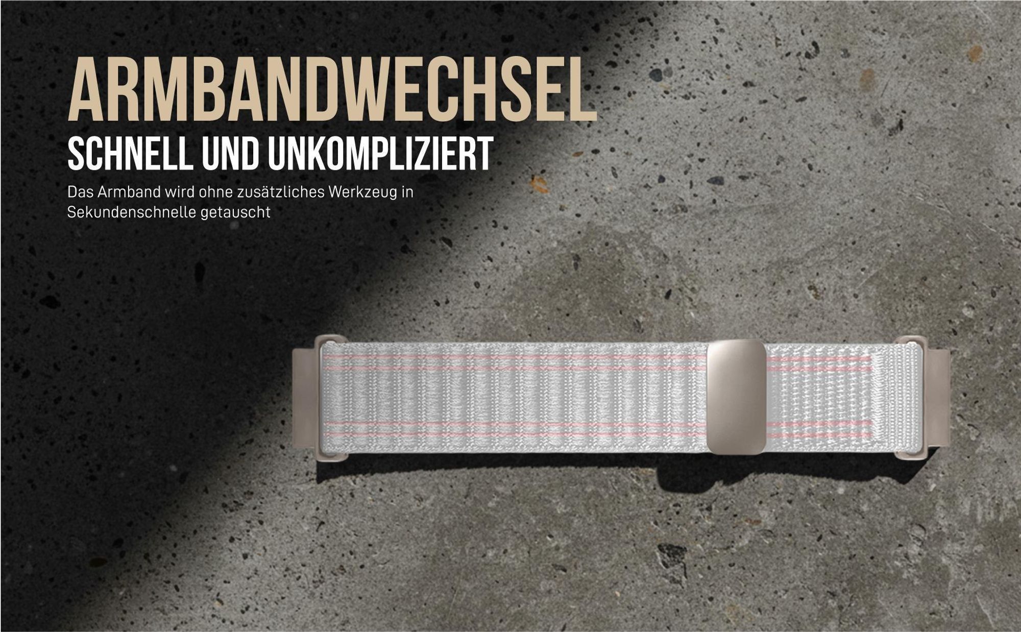 Uhrenarmband in Weiß kompatibel mit Samsung Galaxy Watch (2018) 46mm