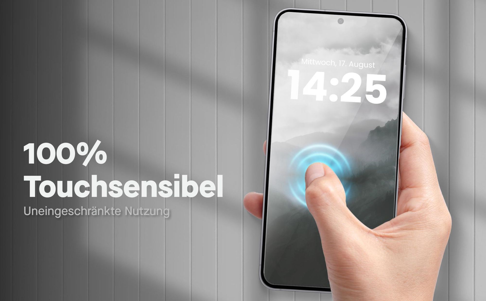 Zweierpack Displayschutzglas für Samsung Galaxy A55 5G - Resistent gegen Fingerabdrücke
